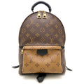 Louis Vuitton Black Brown Canvas Leather Backpack