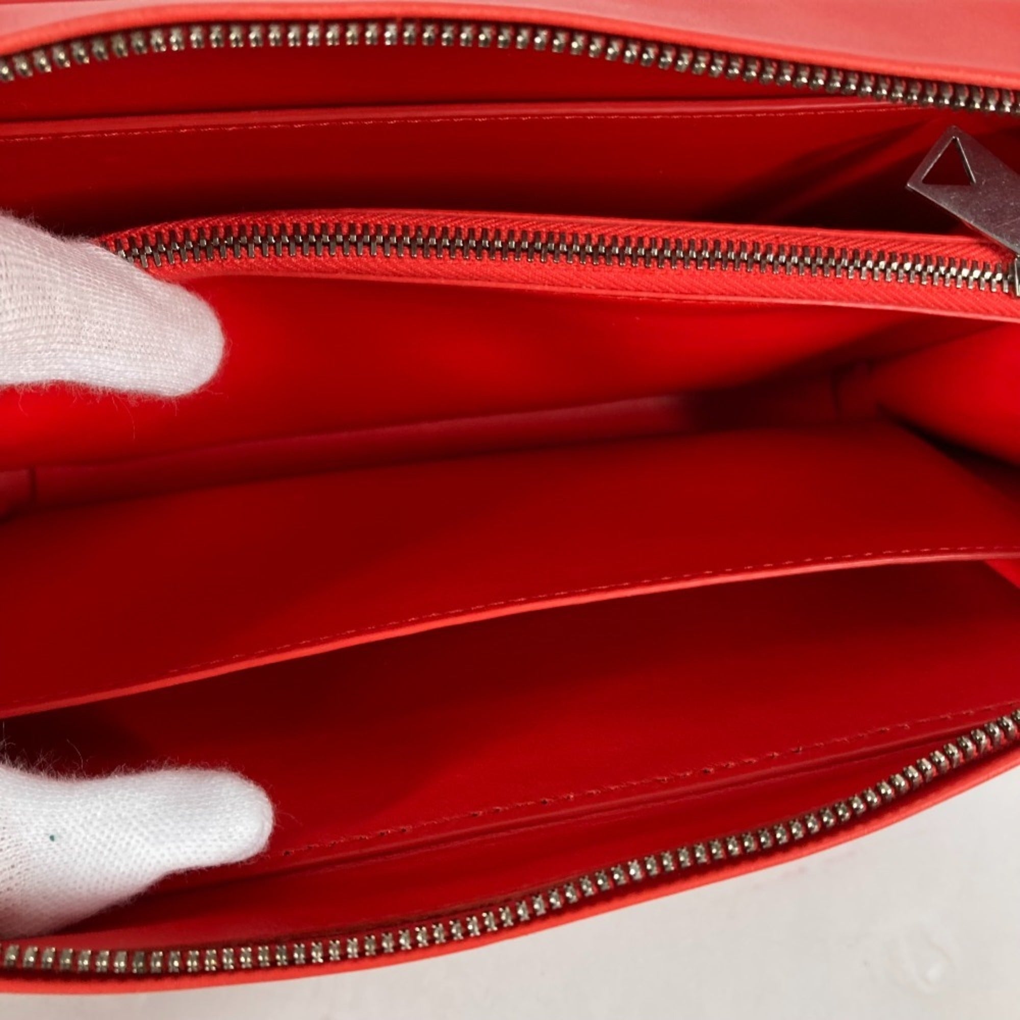 Bottega Veneta Red Color Intrecciato Clutch Bag