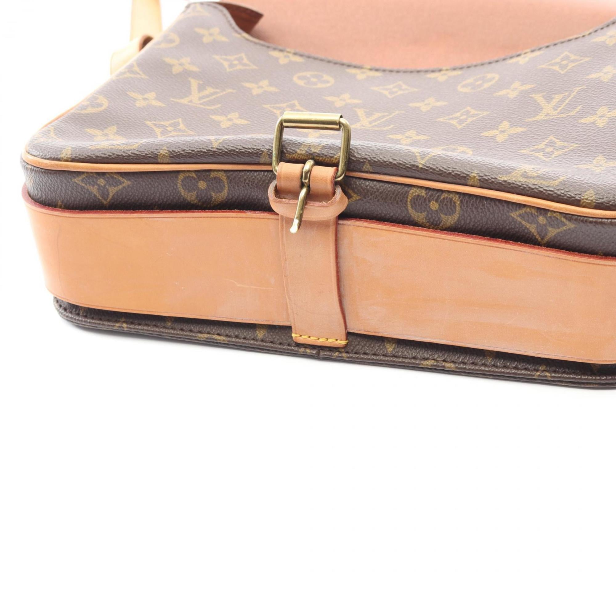Louis Vuitton Brown Monogram Coated Canvas Leather Shoulder Bag