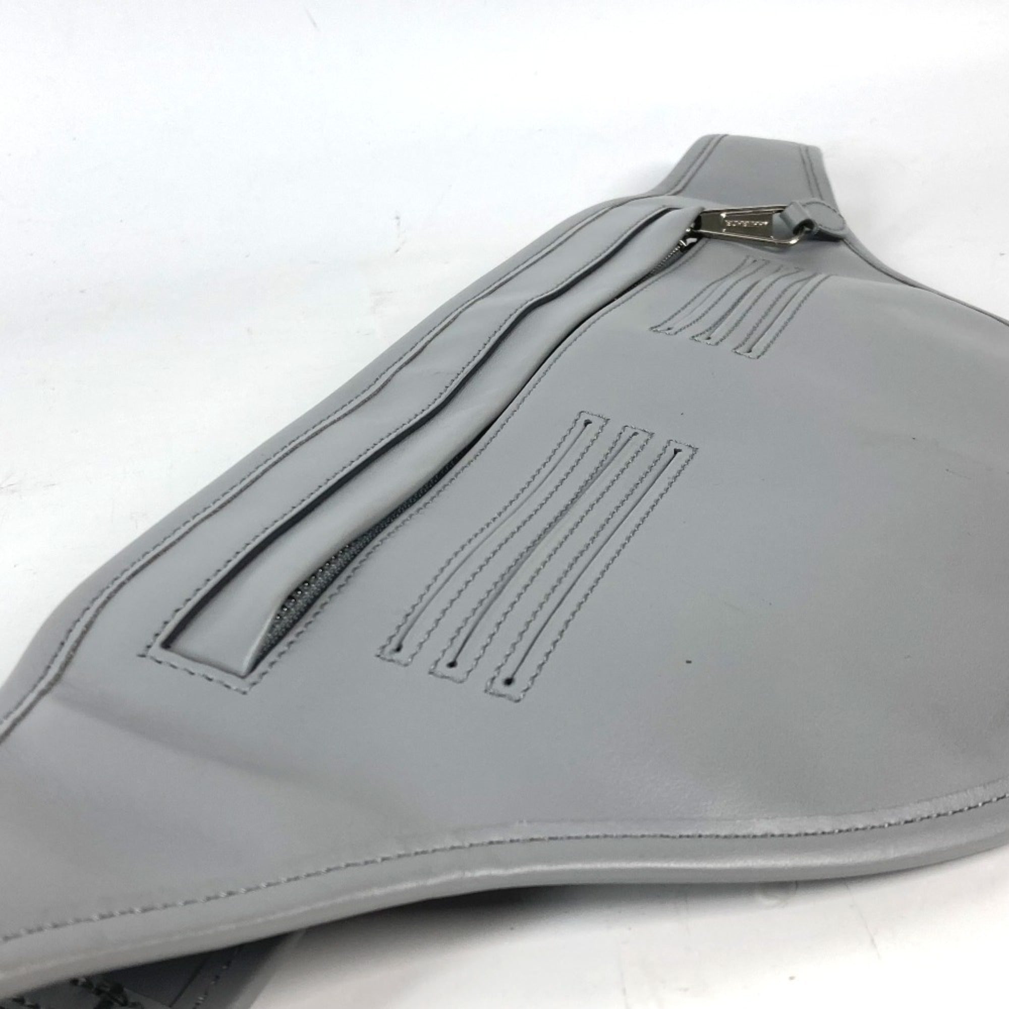 Burberry Gray Leather Fanny Pack