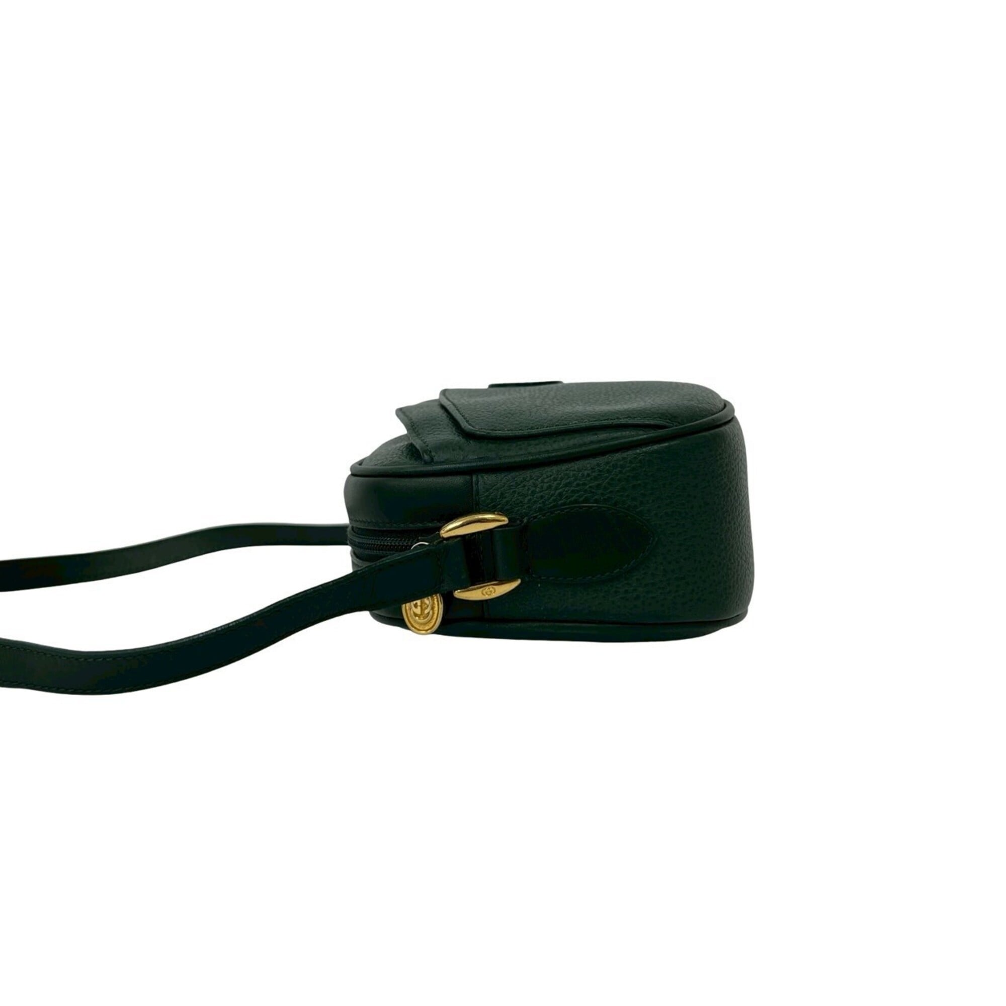 Gucci Green Leather Pochette Shoulder Bag (Pre-Owned)