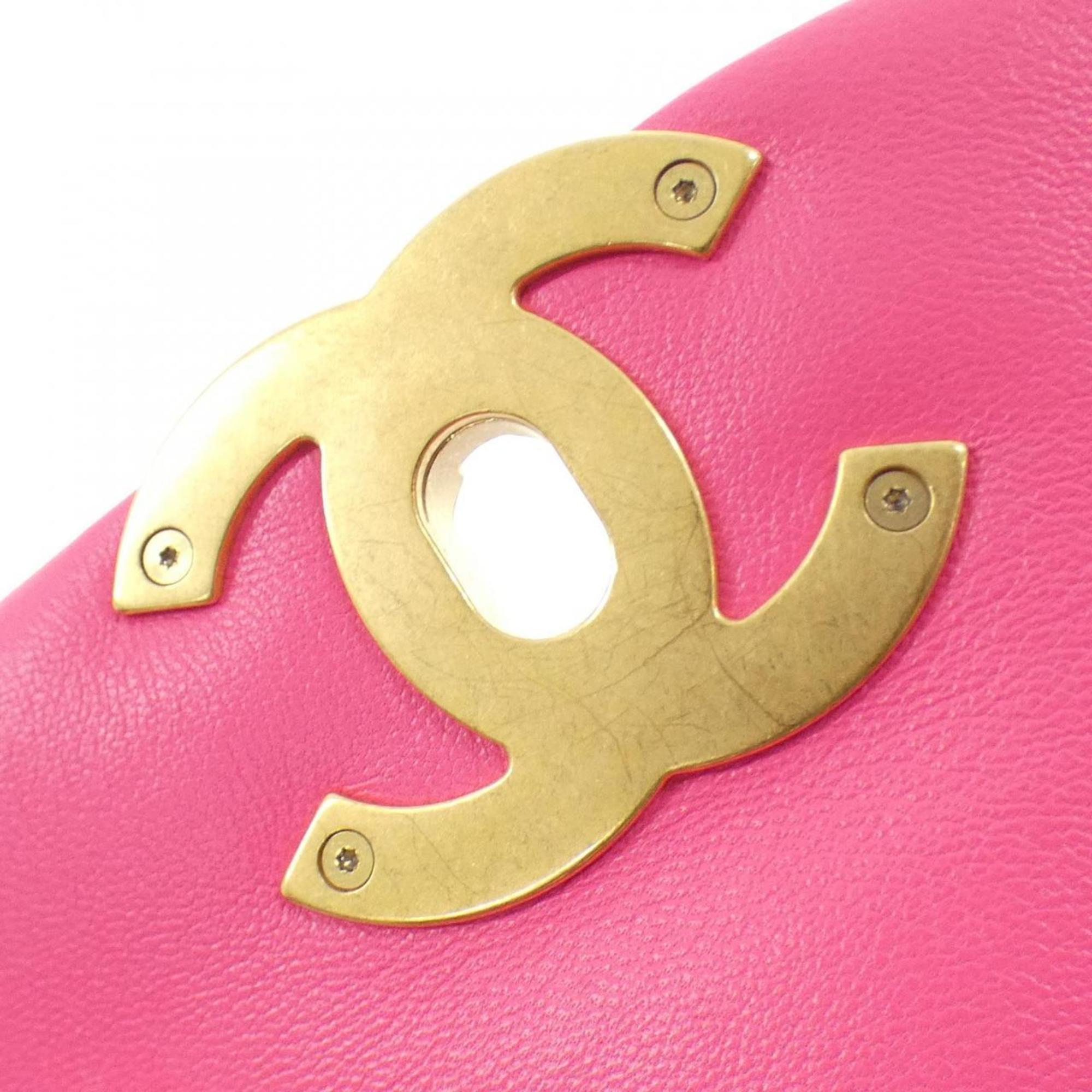 Chanel Pink Leather Shoulder Bag