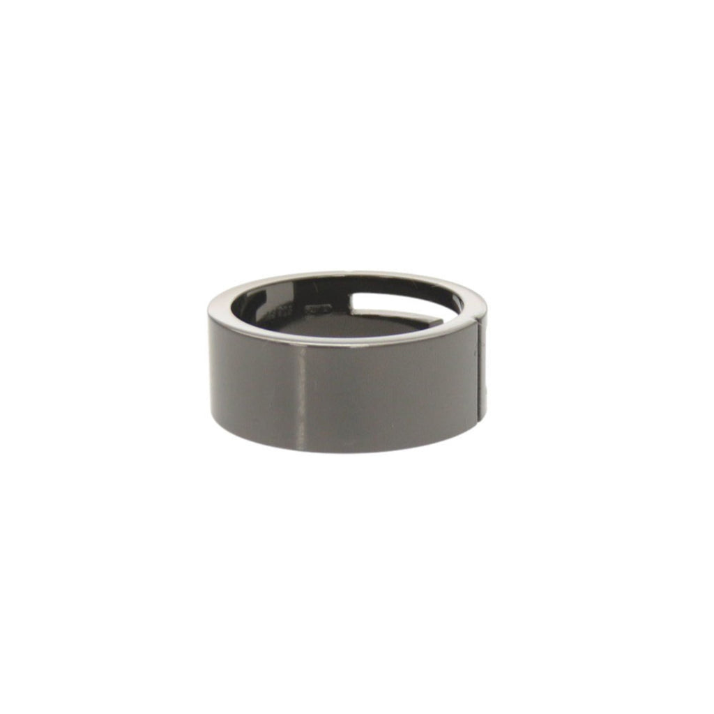 Gucci Gunmetal Silver 925 Band Ring (Pre-Owned)
