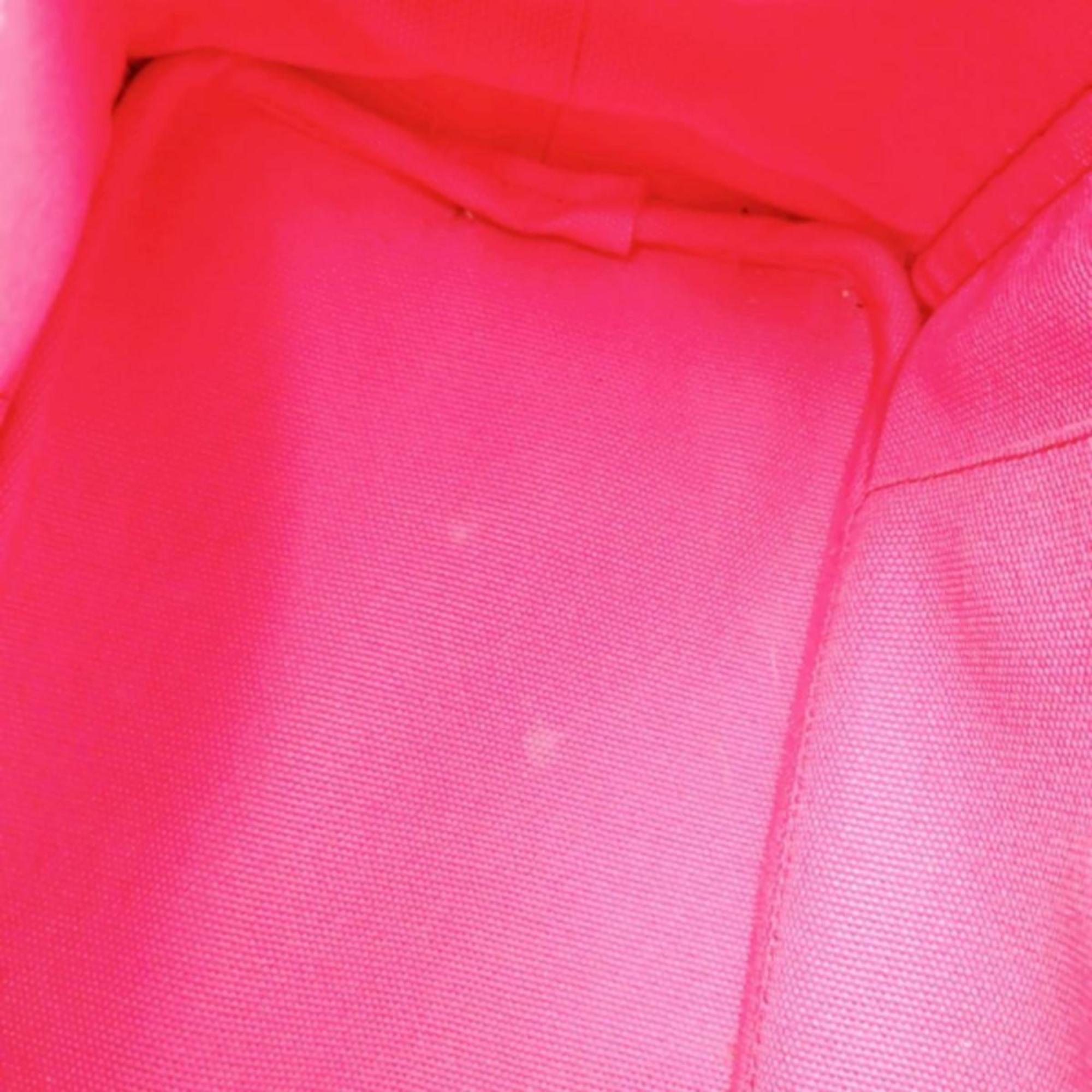 Prada Pink Canvas Tote Bag