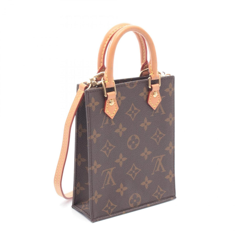 Louis Vuitton Brown Coated Canvas Leather Handbag