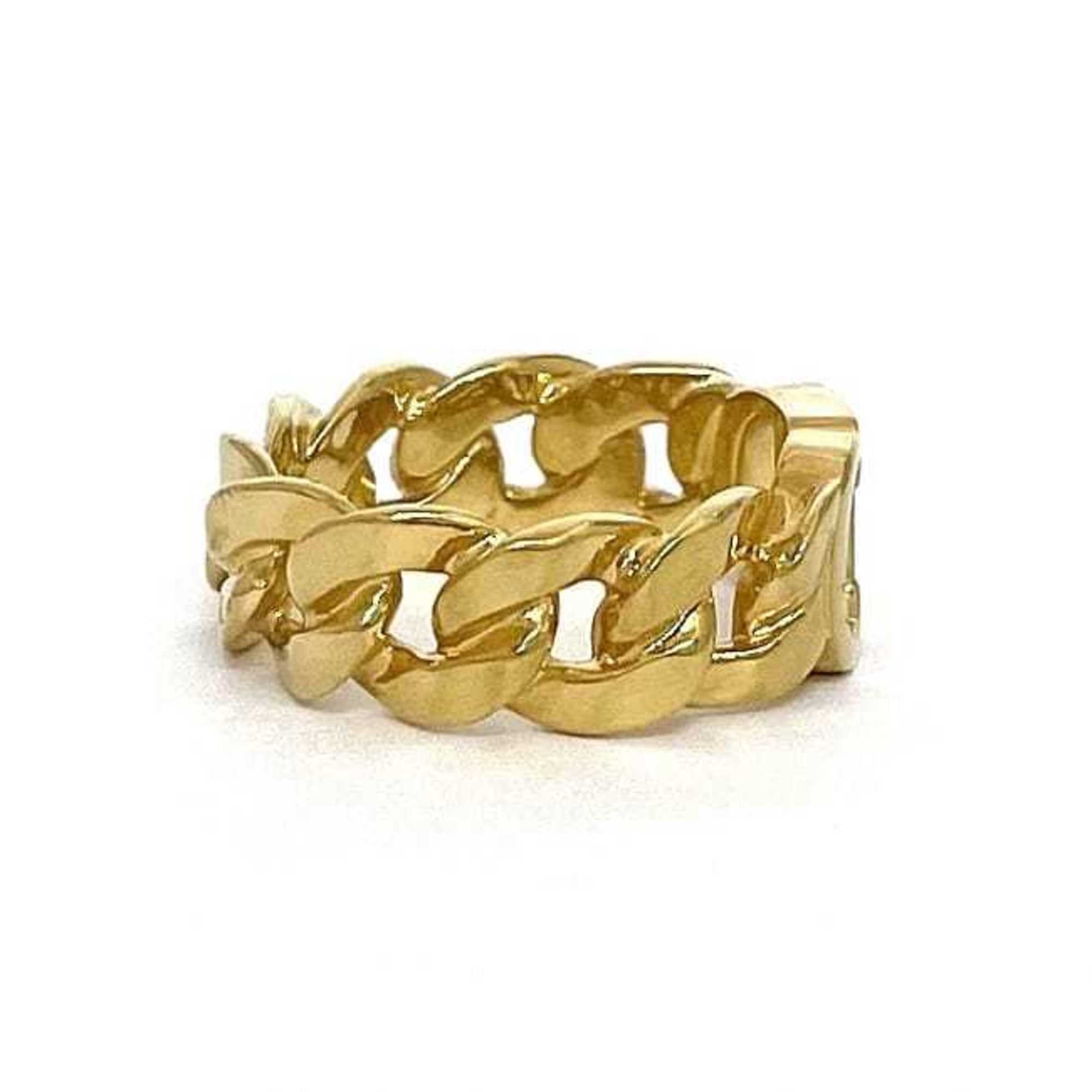 Christian Dior Gold Plating Band Ring (Pre-Owned)