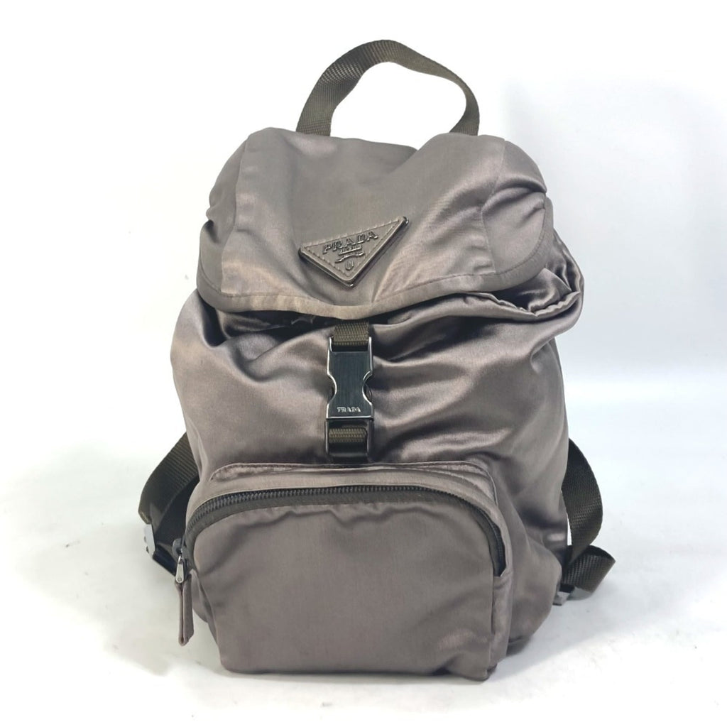 Prada Brown Satin Backpack