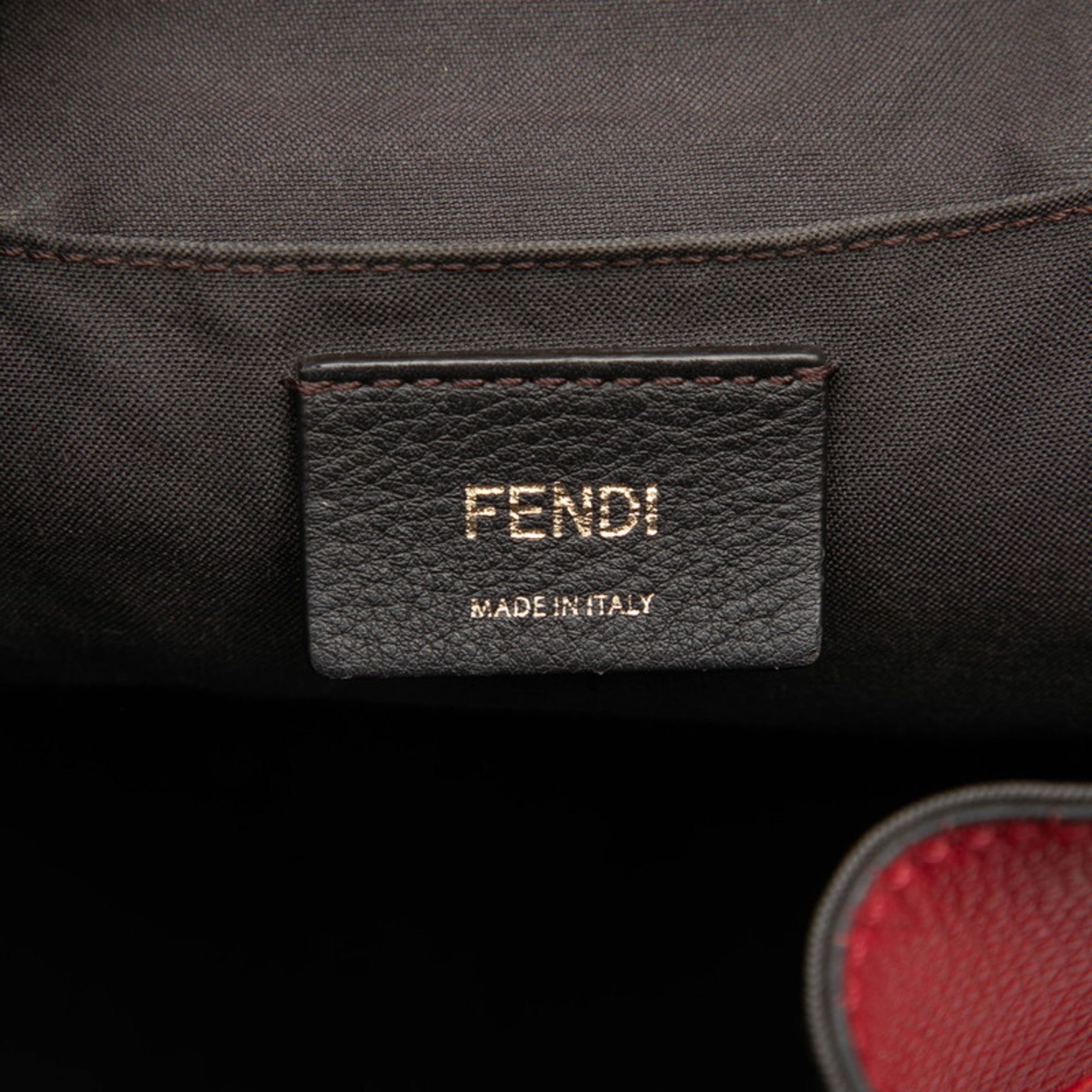 Fendi Red Color Leather Backpack