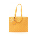 Louis Vuitton Yellow Coated Canvas Leather Tote Bag