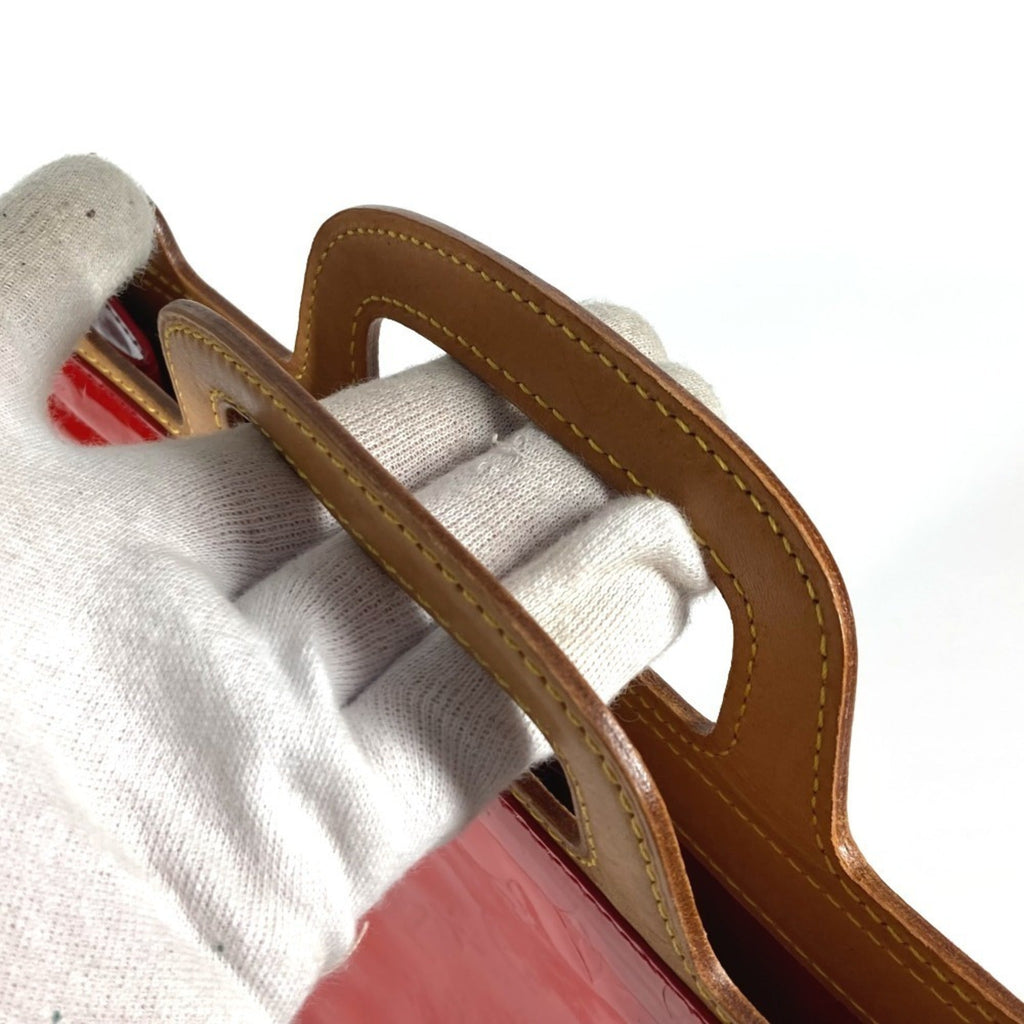 Louis Vuitton Red Color Monogram Vernis Handbag Tote Bag