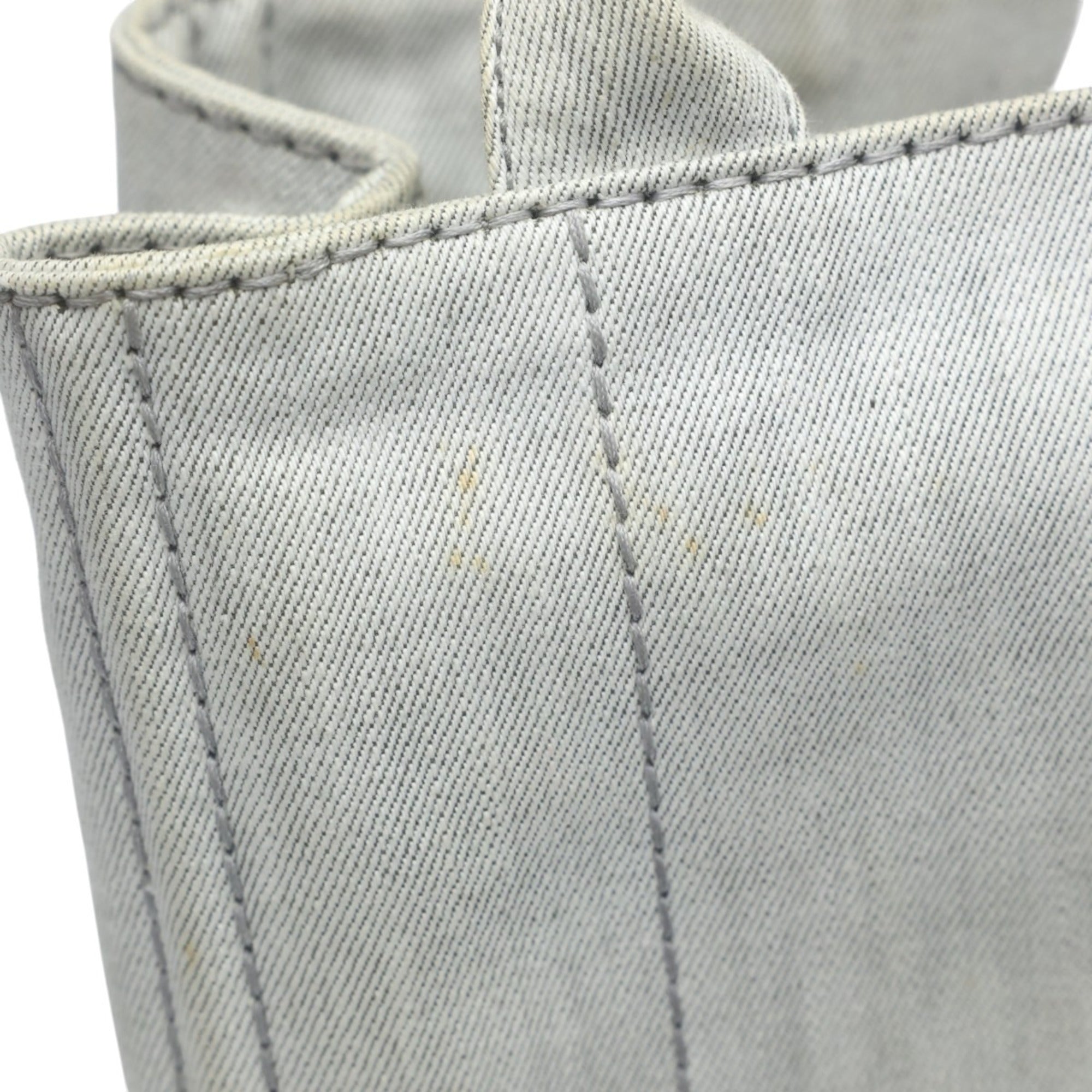 Prada White Canvas Tote Bag