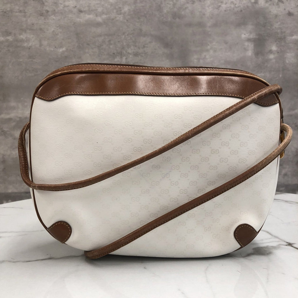 Gucci Microguccissima White Micro Gg Leather Shoulder Bag (Pre-Owned)