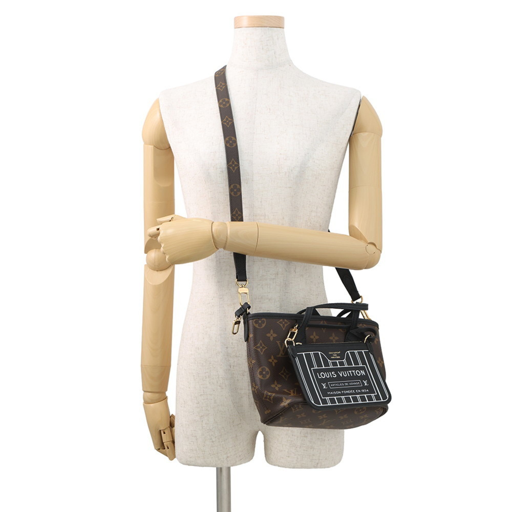 Louis Vuitton Noir Monogram Leather Tote Bag