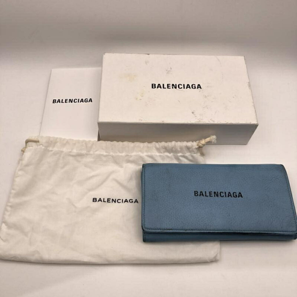 Balenciaga Light Blue Long Wallet (Bi-Fold)