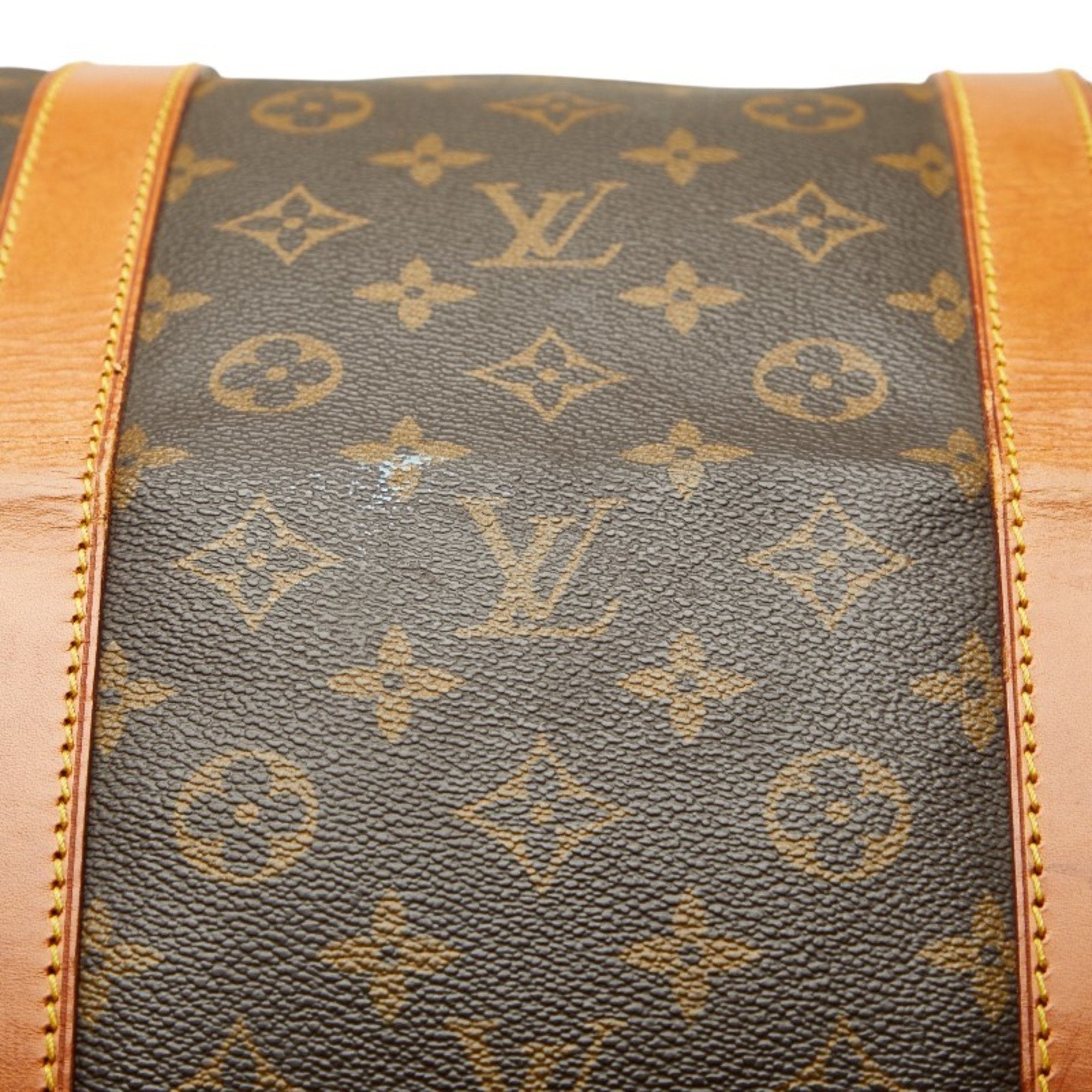 Louis Vuitton Brown Pvc Leather Boston Bag