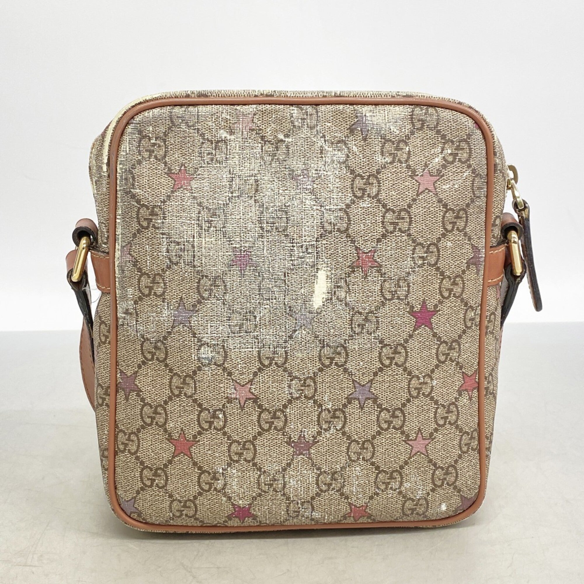 Gucci Brown Pink Pvc Shoulder Bag (Pre-Owned)