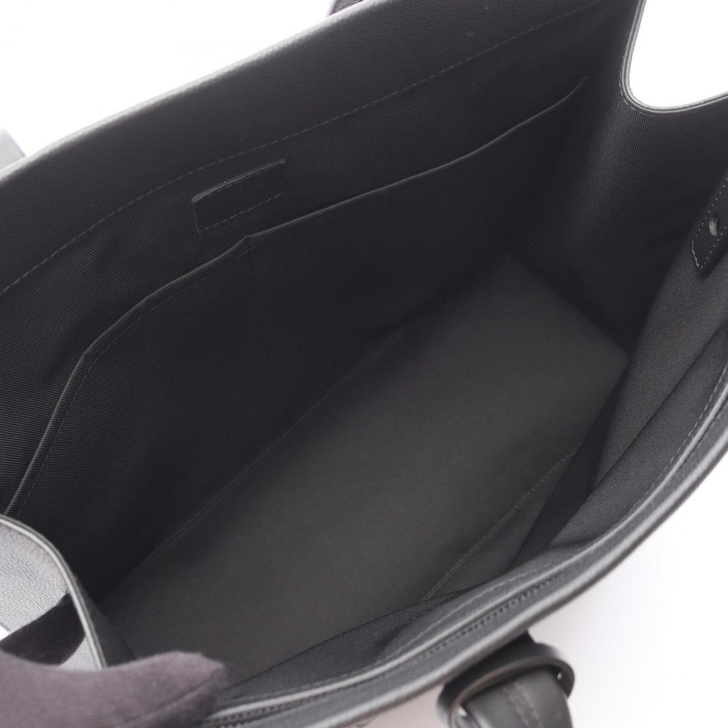 Louis Vuitton Black Leather Tote Bag