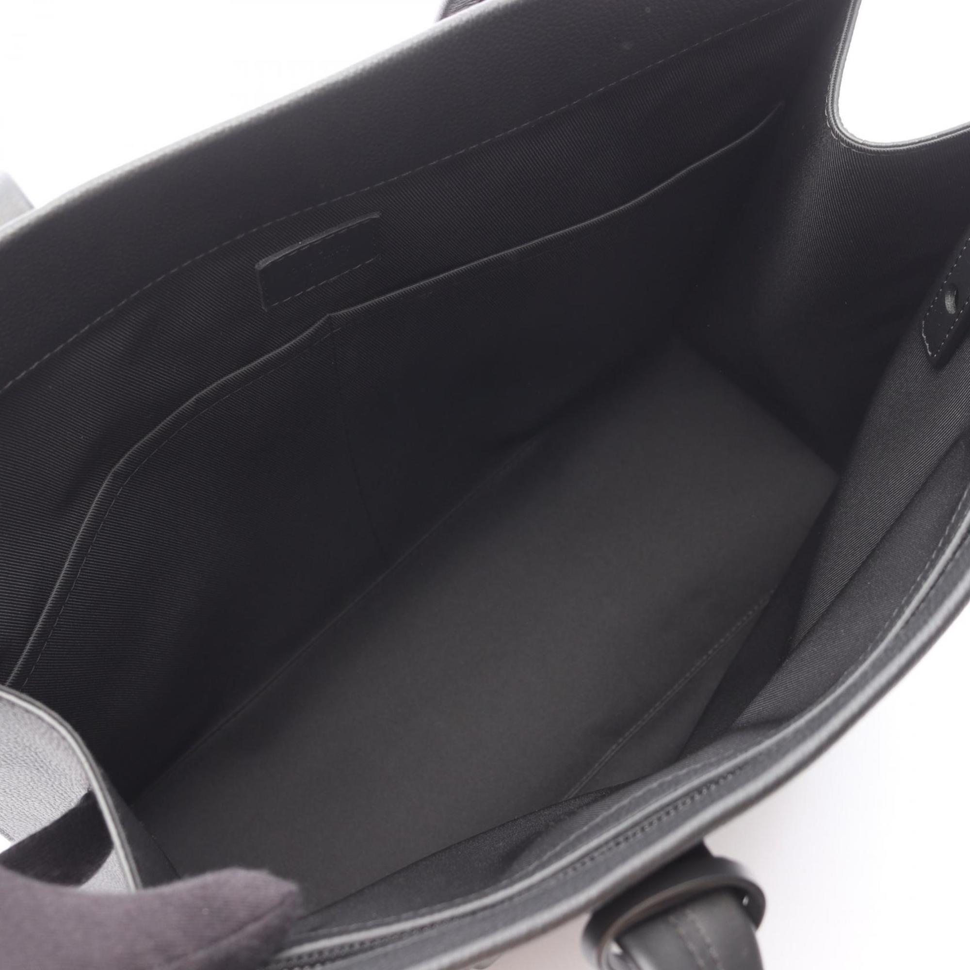Louis Vuitton Black Leather Tote Bag
