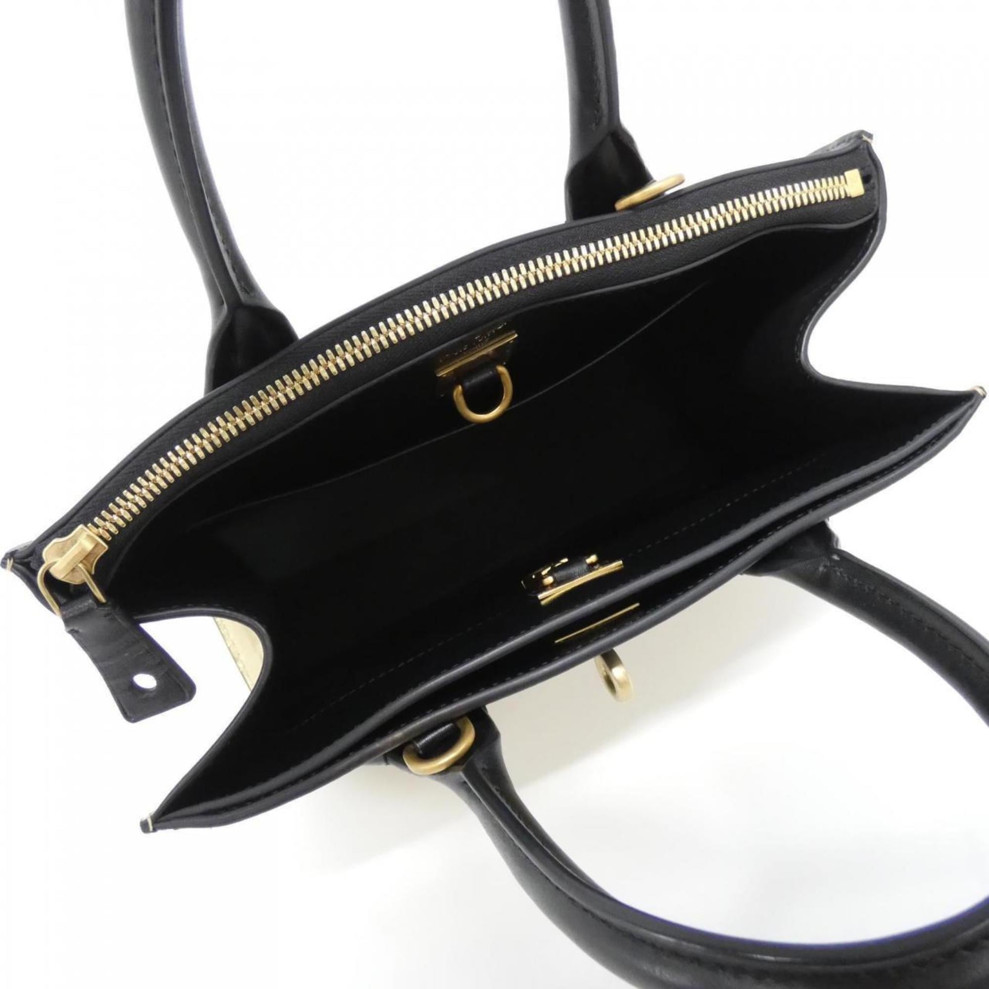Louis Vuitton Black Gold Leather Handbag