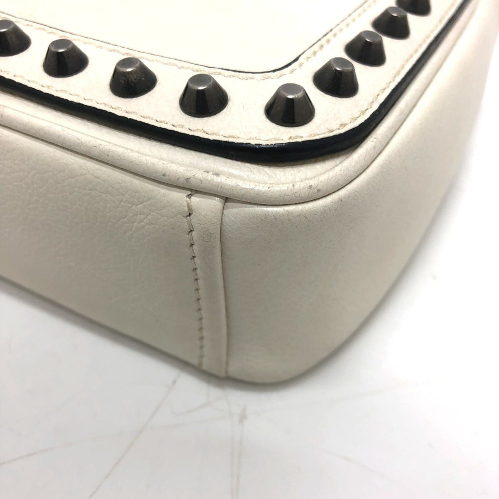 Prada White Leather Shoulder Bag