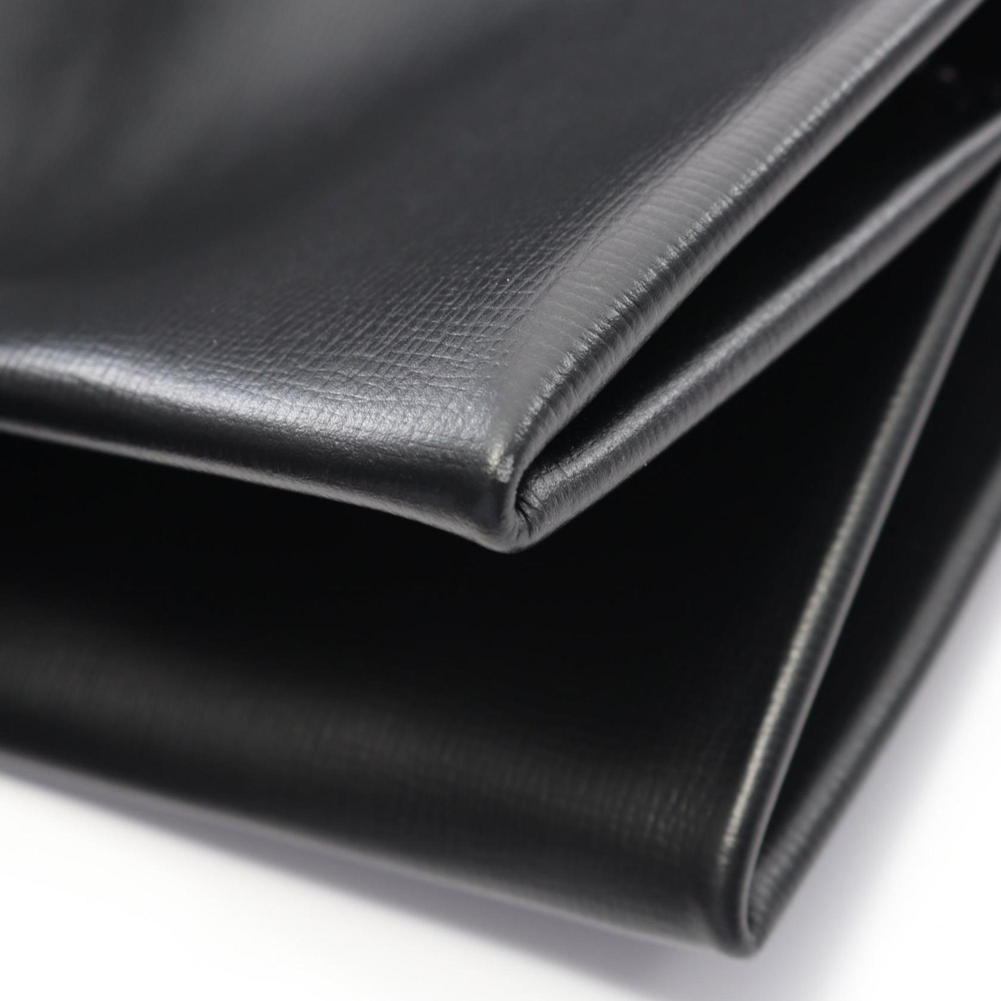 Louis Vuitton Black Leather Tote Bag