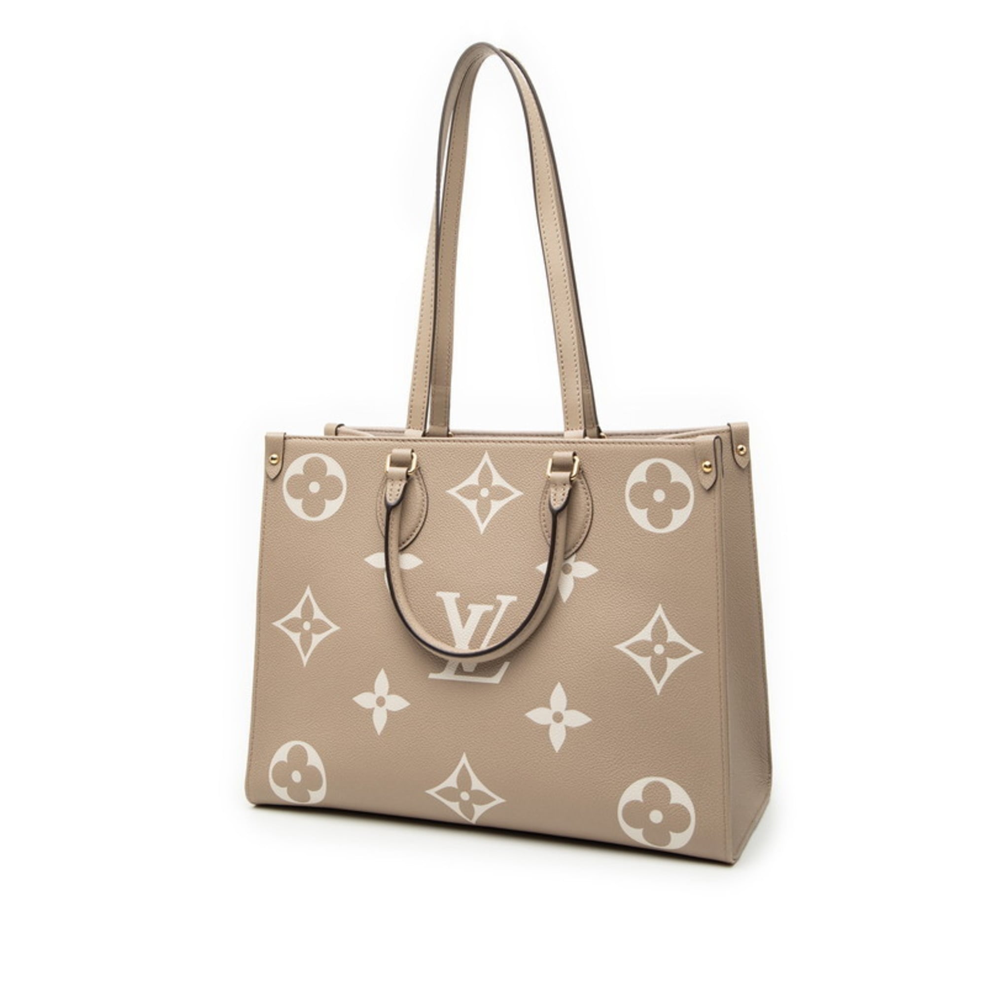 Louis Vuitton Cream Gray Beige Tourterelle Leather Handbag Shoulder Bag