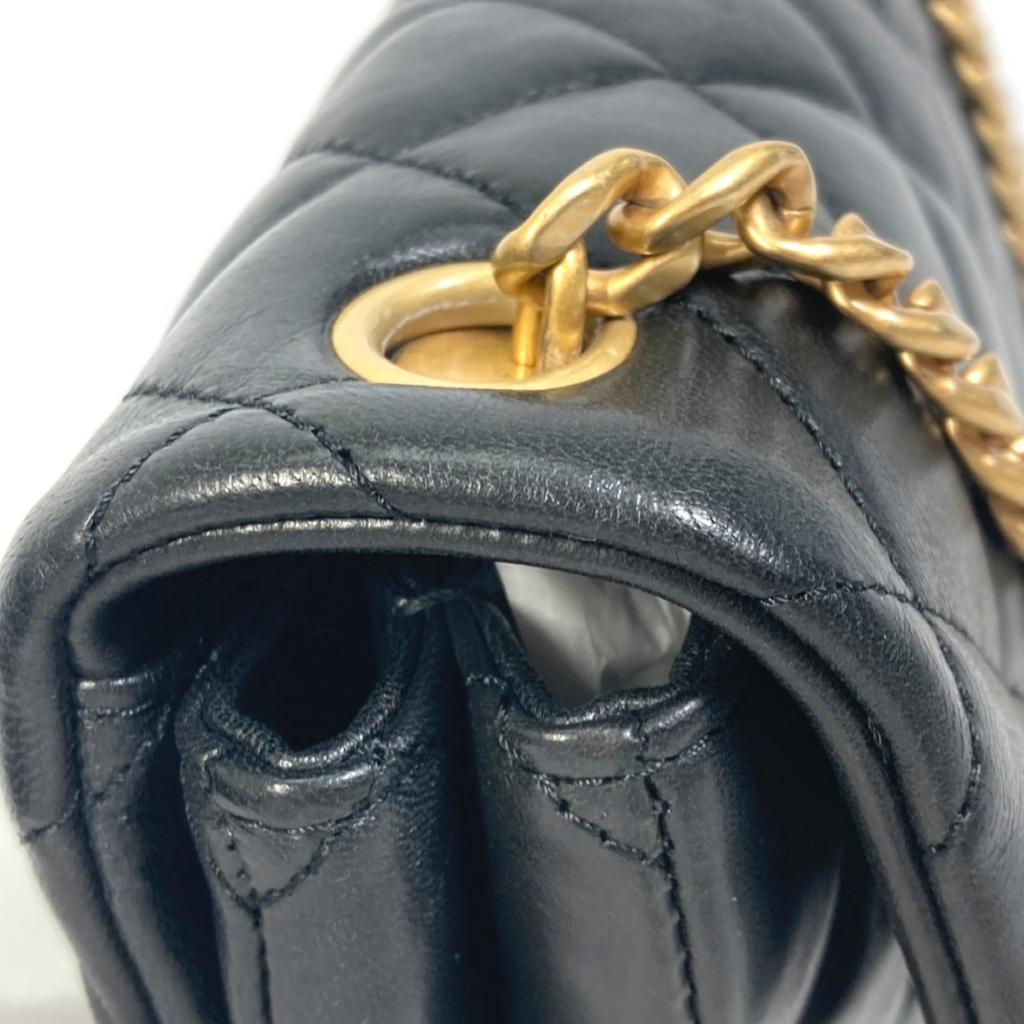 Chanel Black Leather Shoulder Bag