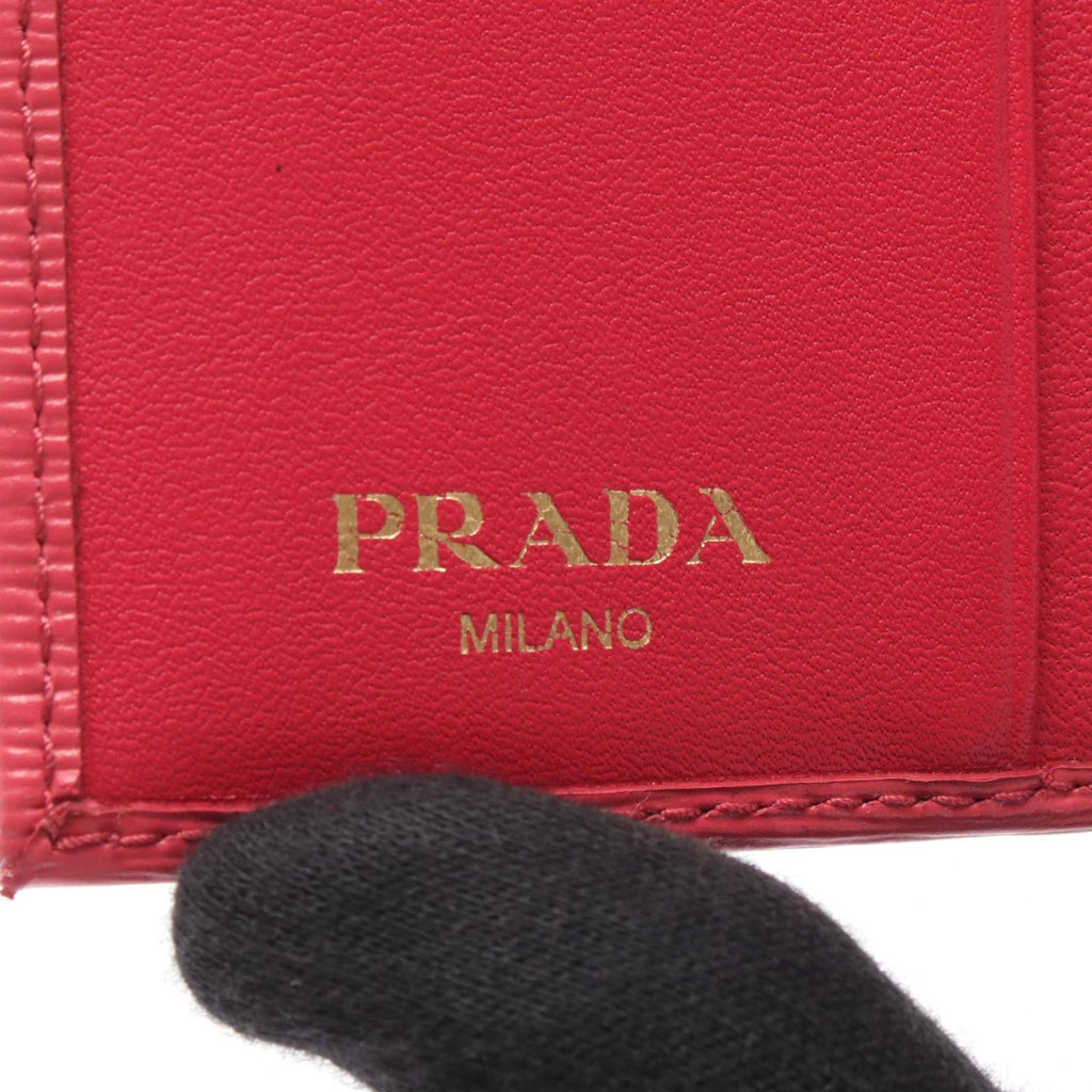 Prada Pink Leather Wallet (Bi-Fold)