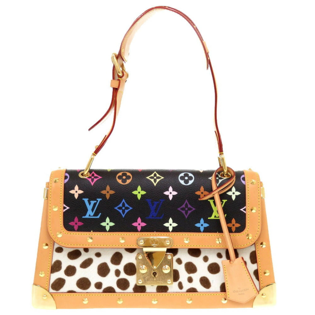 Louis Vuitton Black Multi-Color Noir Monogram Multicolore Leather Handbag Shoulder Bag
