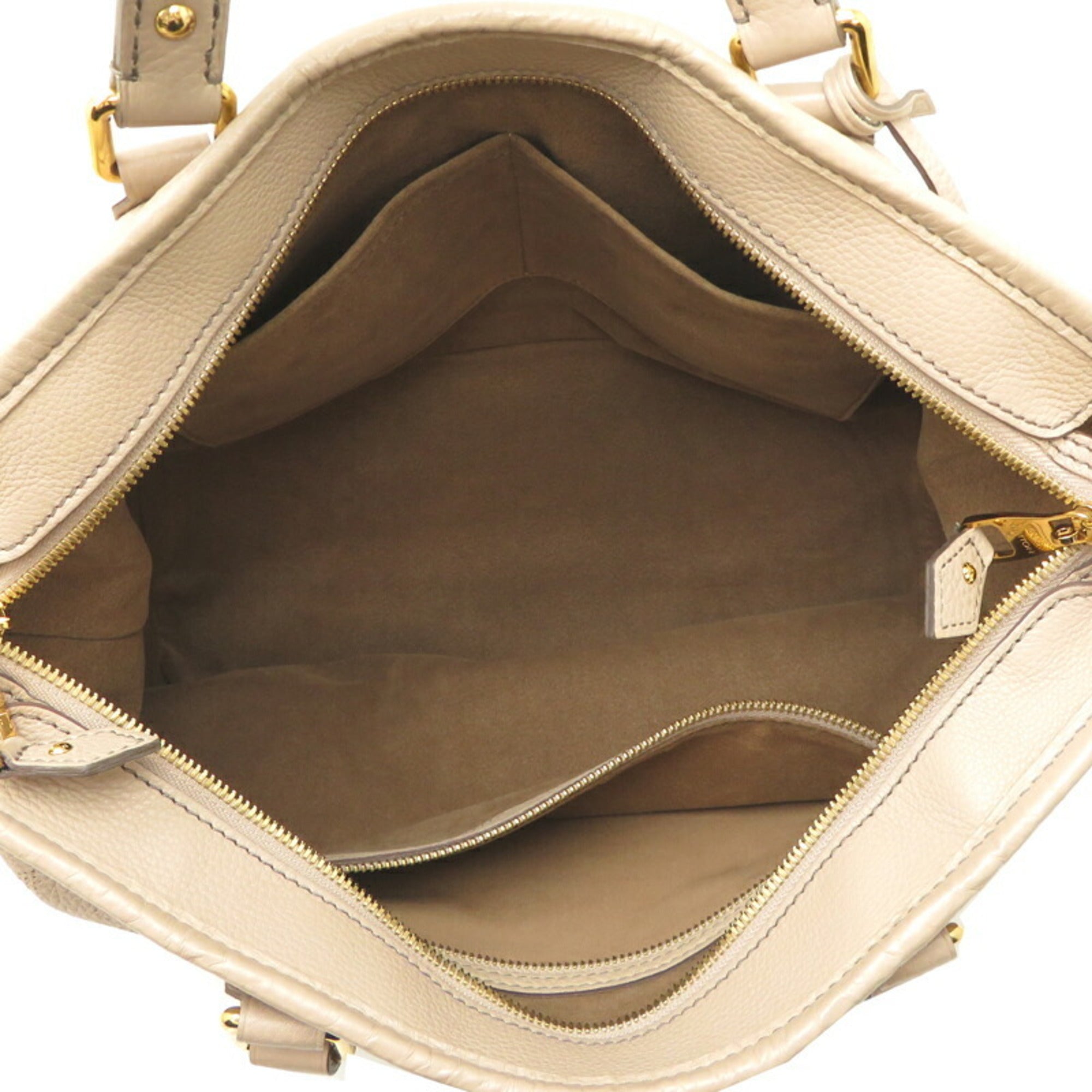 Louis Vuitton Beige Monogram Leather Handbag