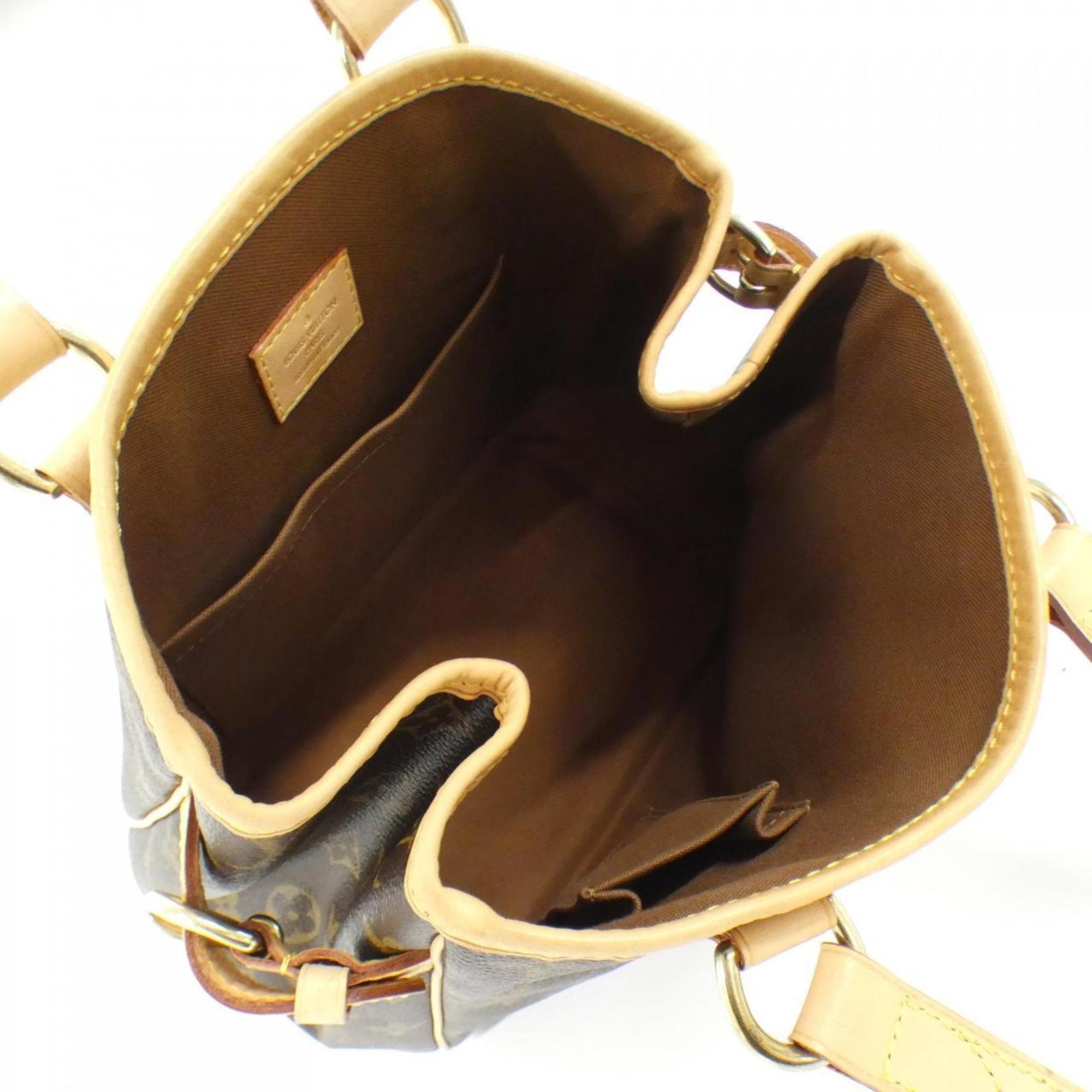 Louis Vuitton Marron Coated Canvas Handbag