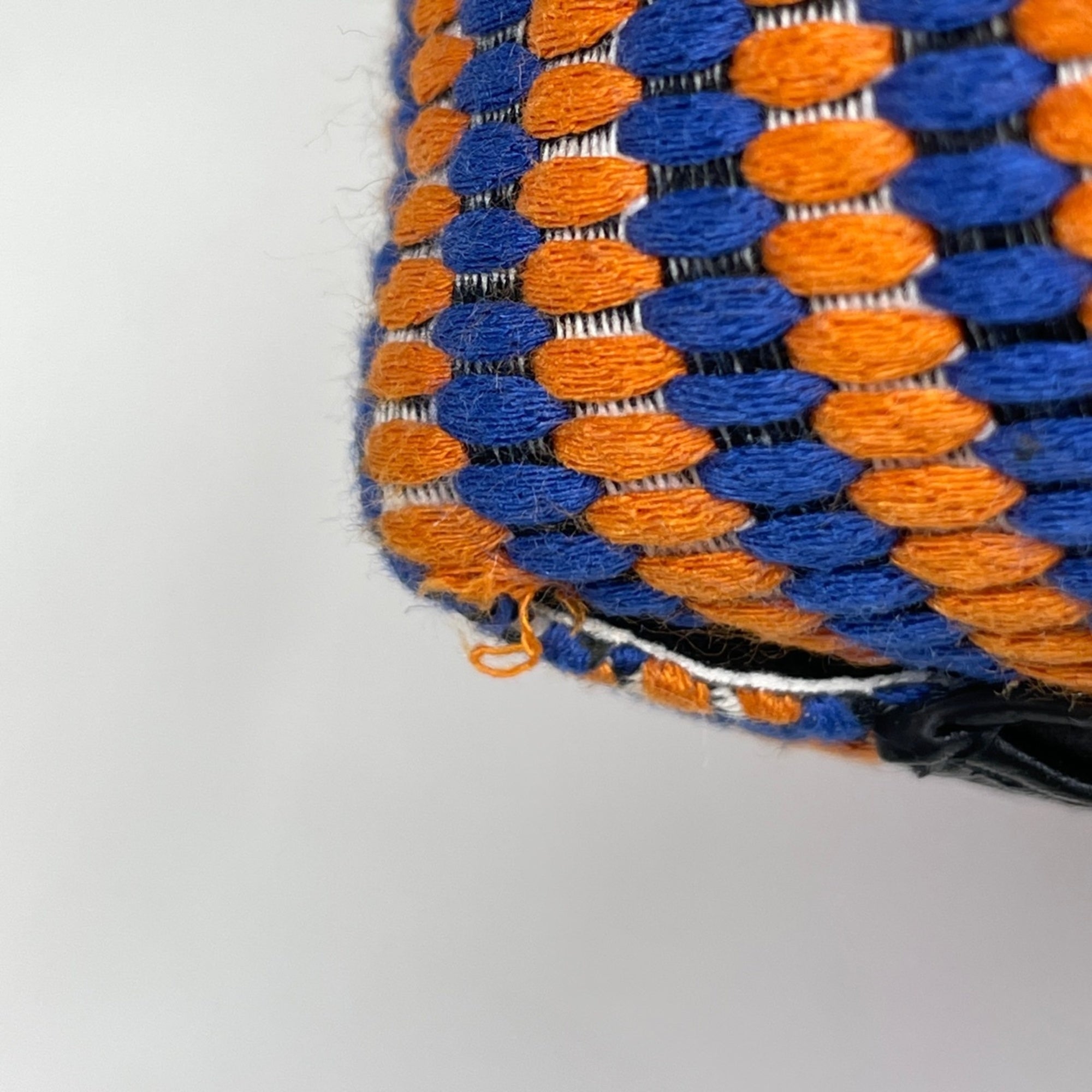 Celine Blue Multi-Color Orange Fabric Leather Shoulder Bag