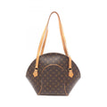 Louis Vuitton Brown Coated Canvas Leather Shoulder Bag
