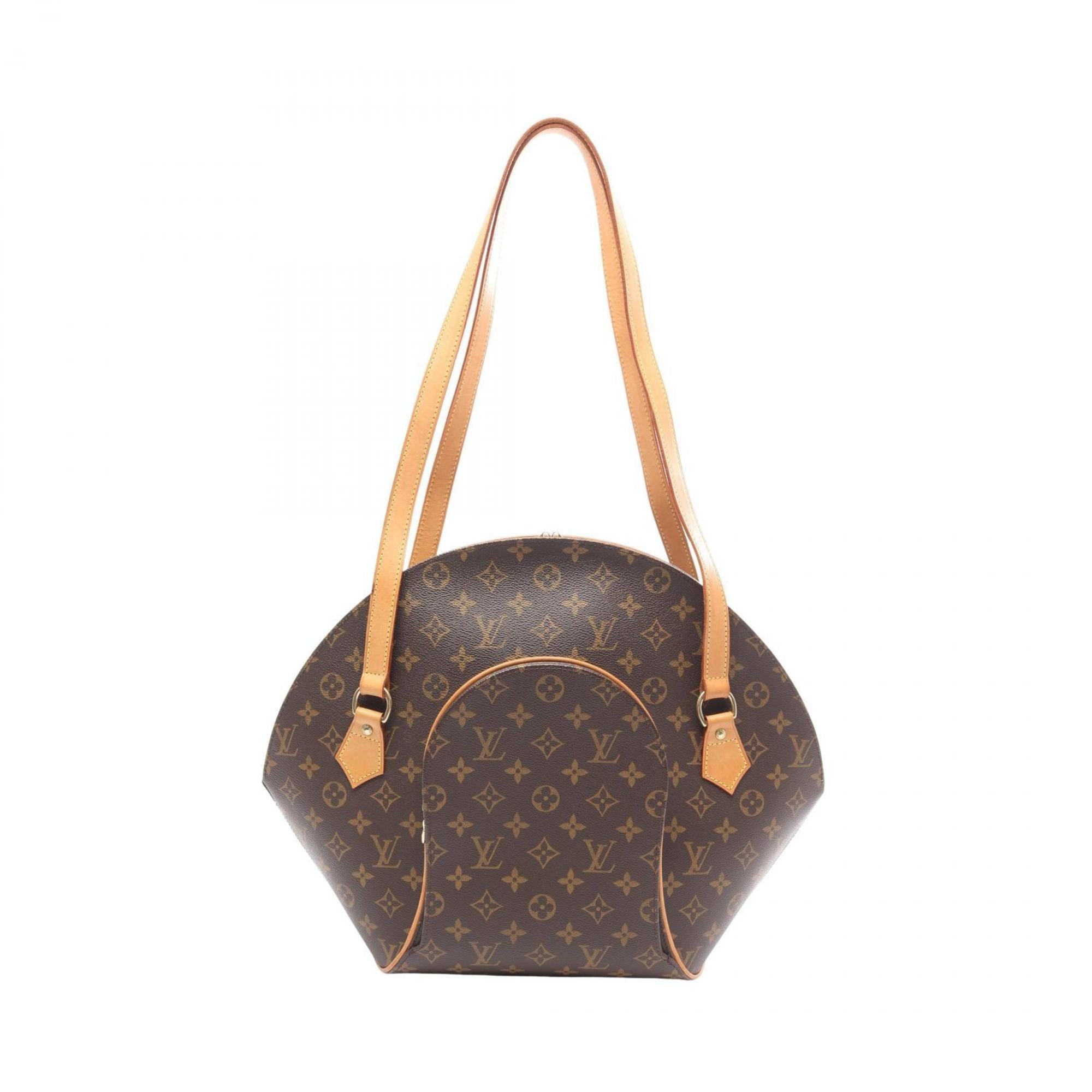 Louis Vuitton Brown Coated Canvas Leather Shoulder Bag