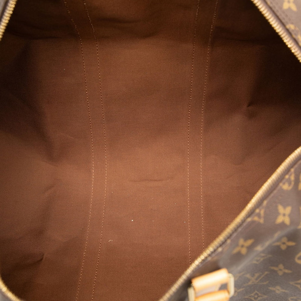 Louis Vuitton Brown Pvc Leather Boston Bag Handbag