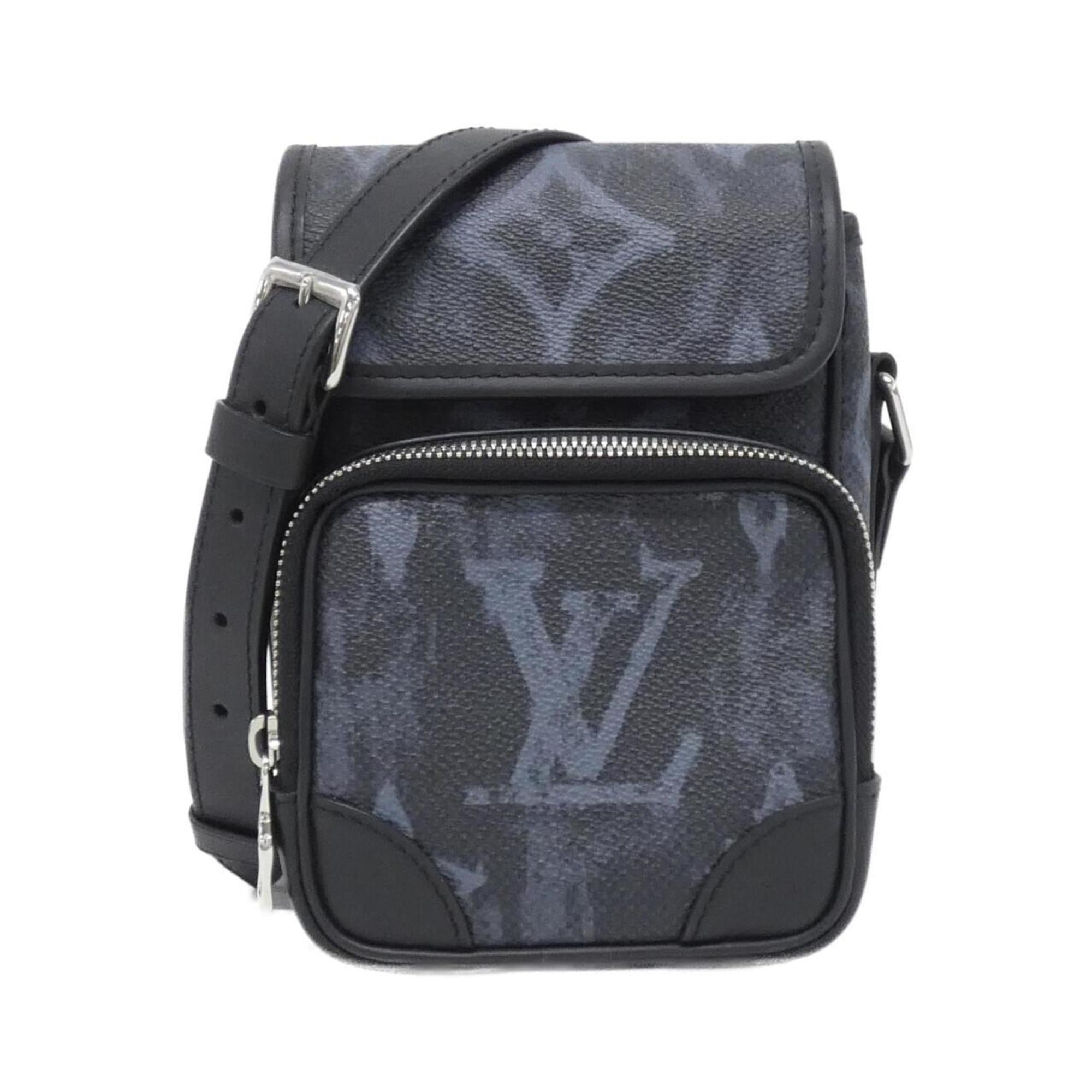Louis Vuitton Monogram Black Noir Coated Canvas Shoulder Bag