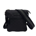 Gucci Black Gray Nylon Leather Shoulder Bag (Pre-Owned)