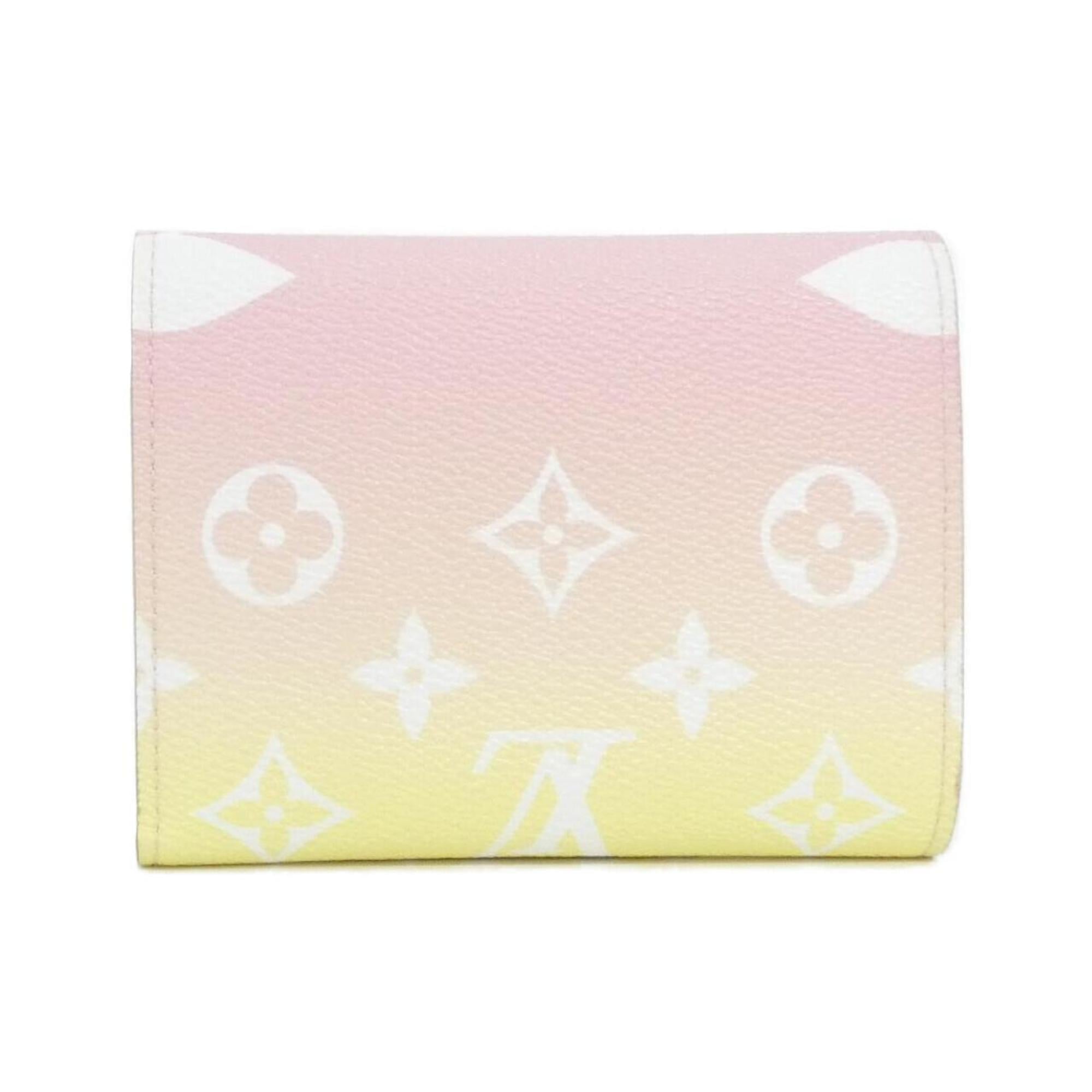 Louis Vuitton Rose Coated Canvas Wallet (Tri-Fold)
