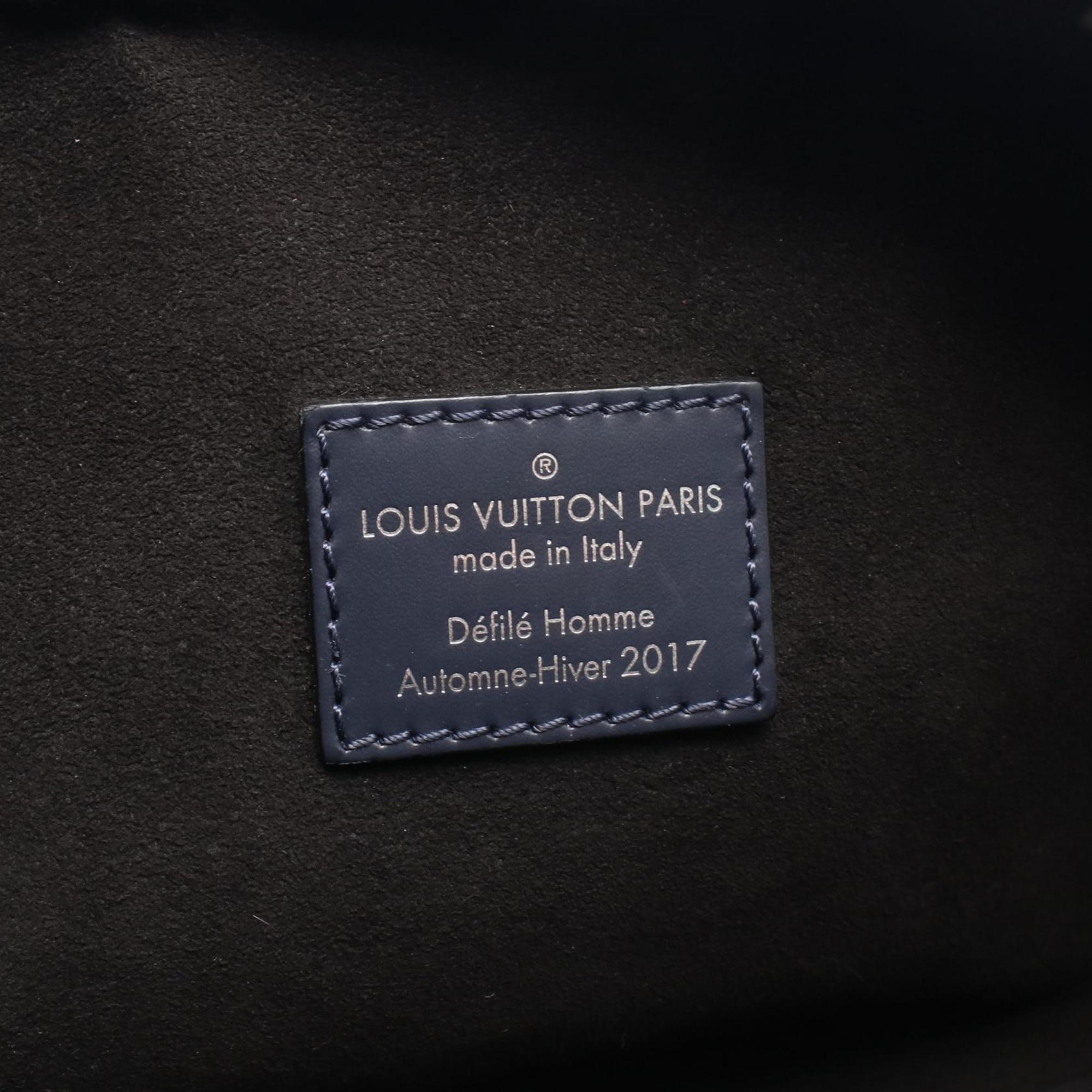 Louis Vuitton Black Blue Navy Epi Leather Pvc Coated Canvas Monogram Eclipse Fanny Pack