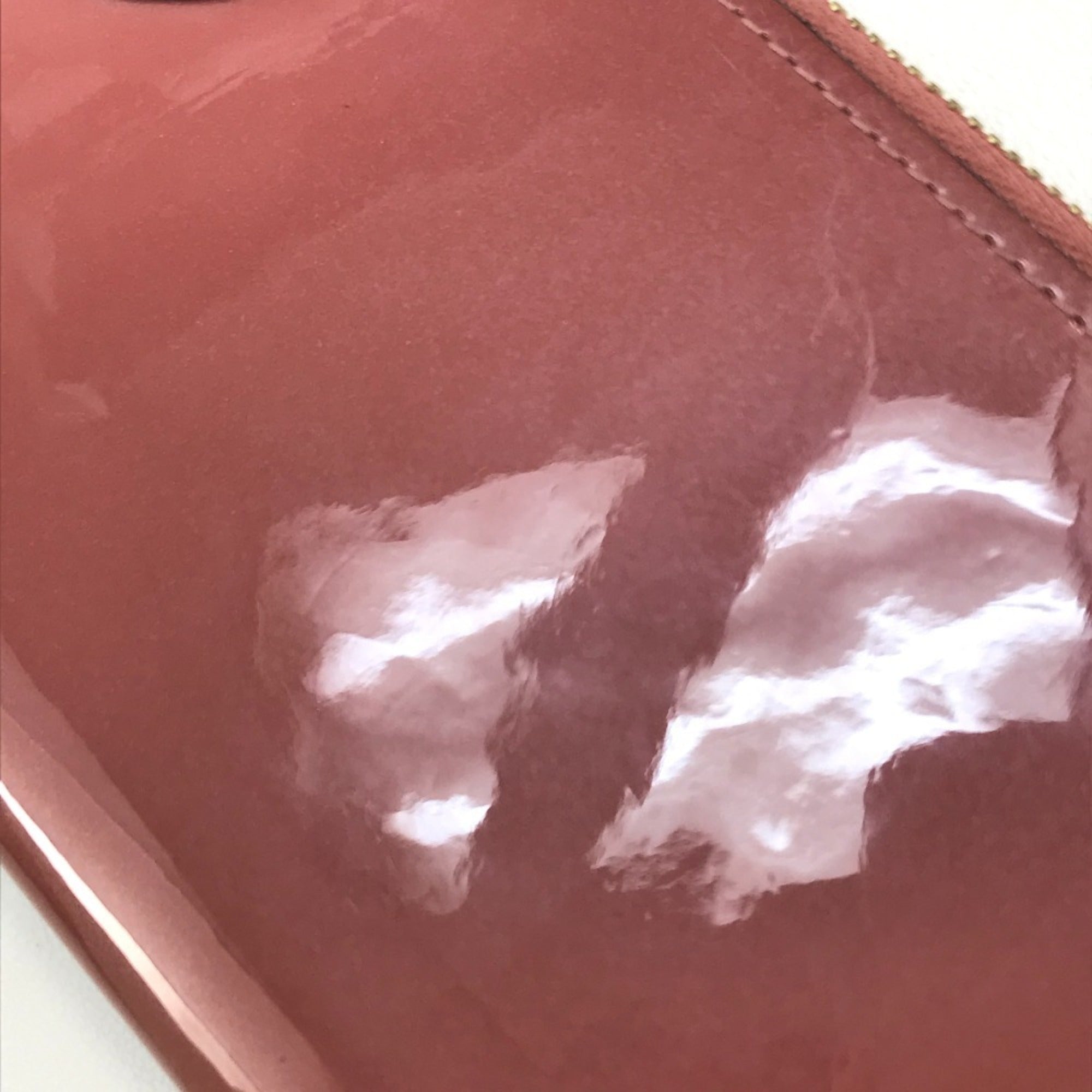 Louis Vuitton Monogram Monogram Pink Beige Monogram Patent Leather Long Wallet
