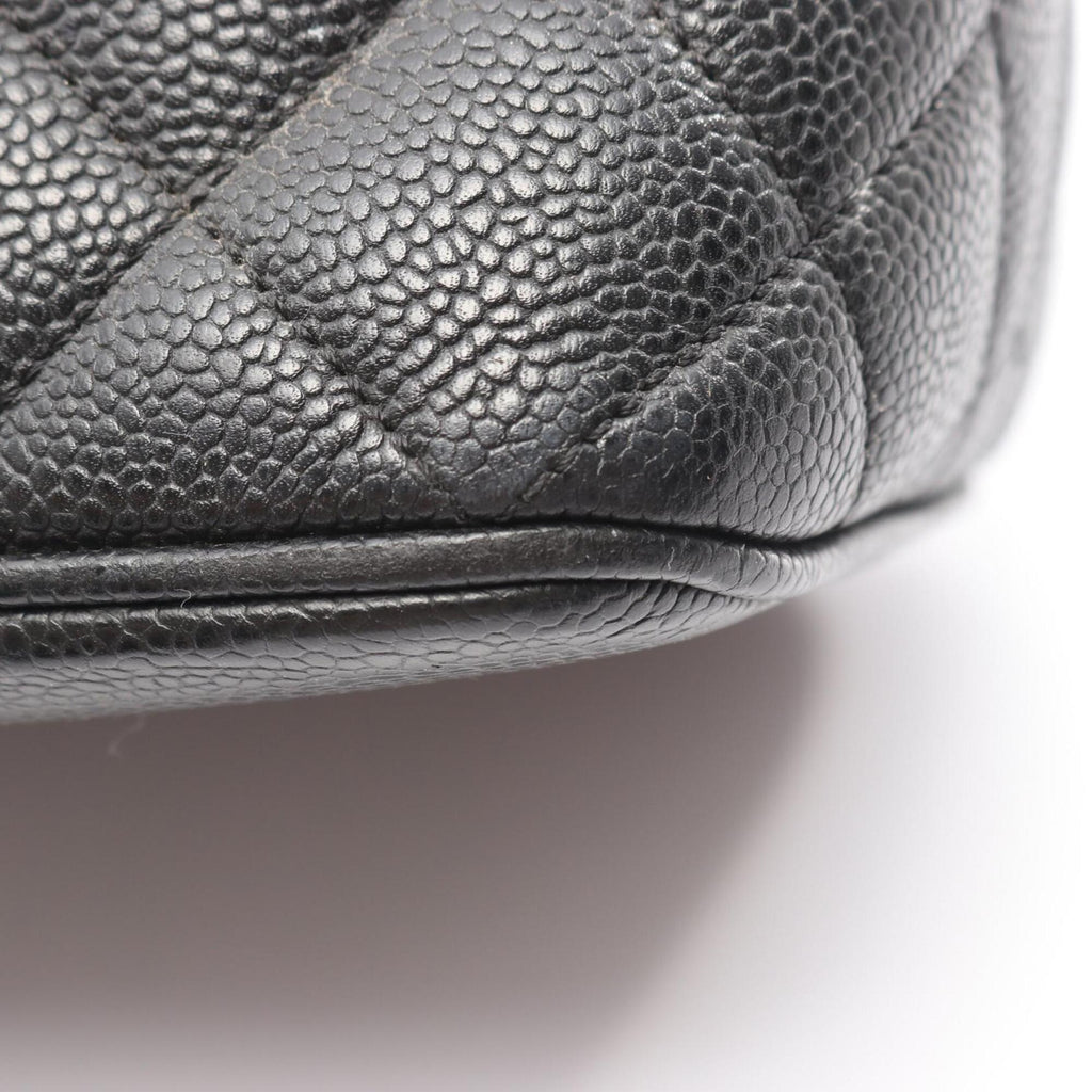 Chanel Black Grained Calfskin Handbag Tote Bag