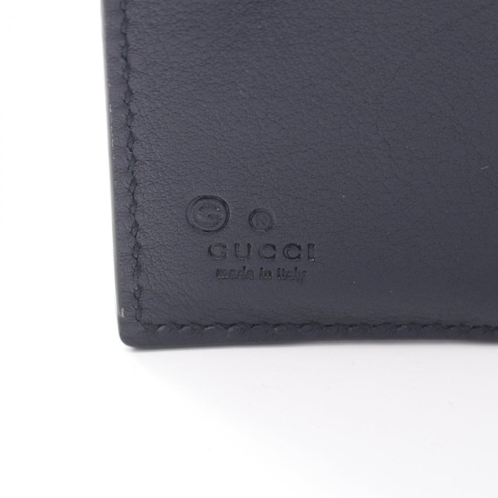 Gucci Navy Leather Wallet (Bi-Fold) (Pre-Owned)