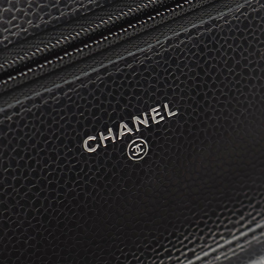 Chanel Black Grained Calfskin Handbag Shoulder Bag