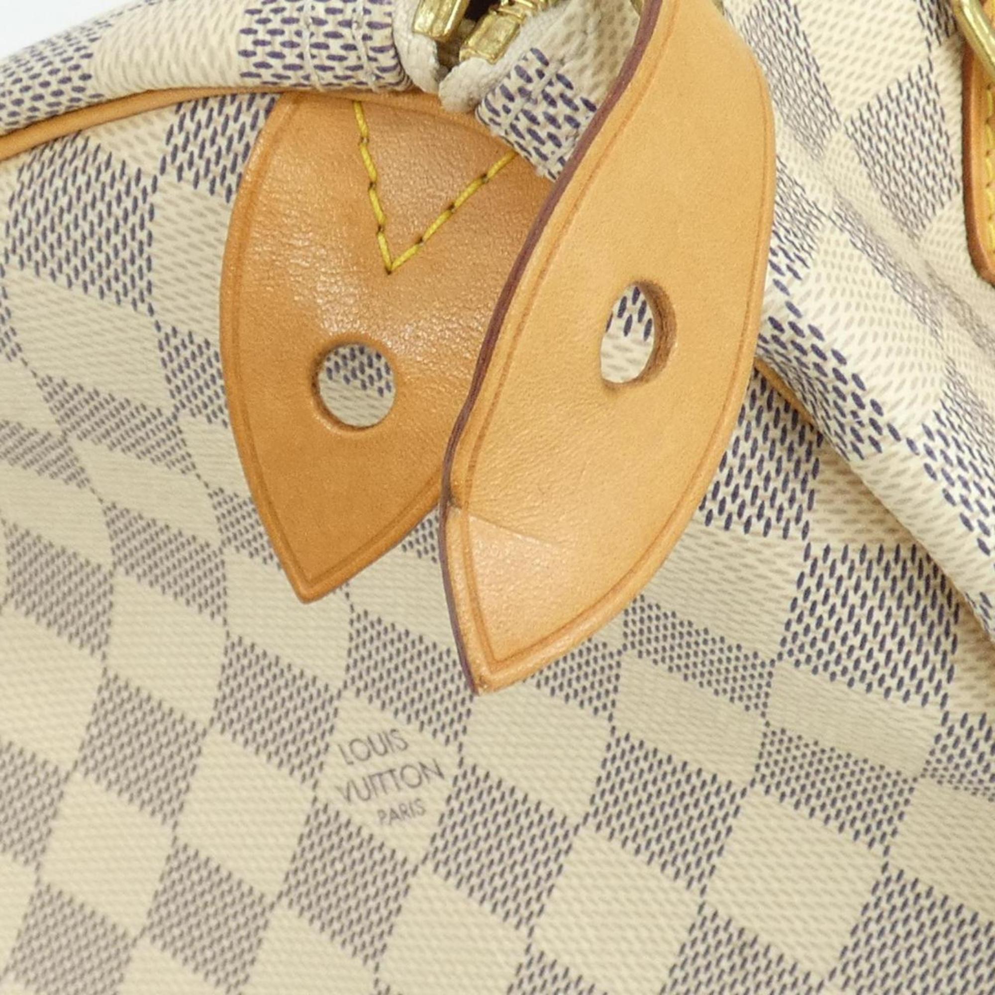 Louis Vuitton Azur White Coated Canvas Boston Bag