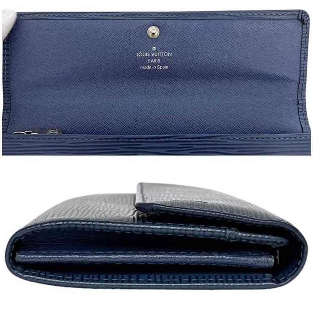 Louis Vuitton Blue Myrtille Epi Leather Long Wallet