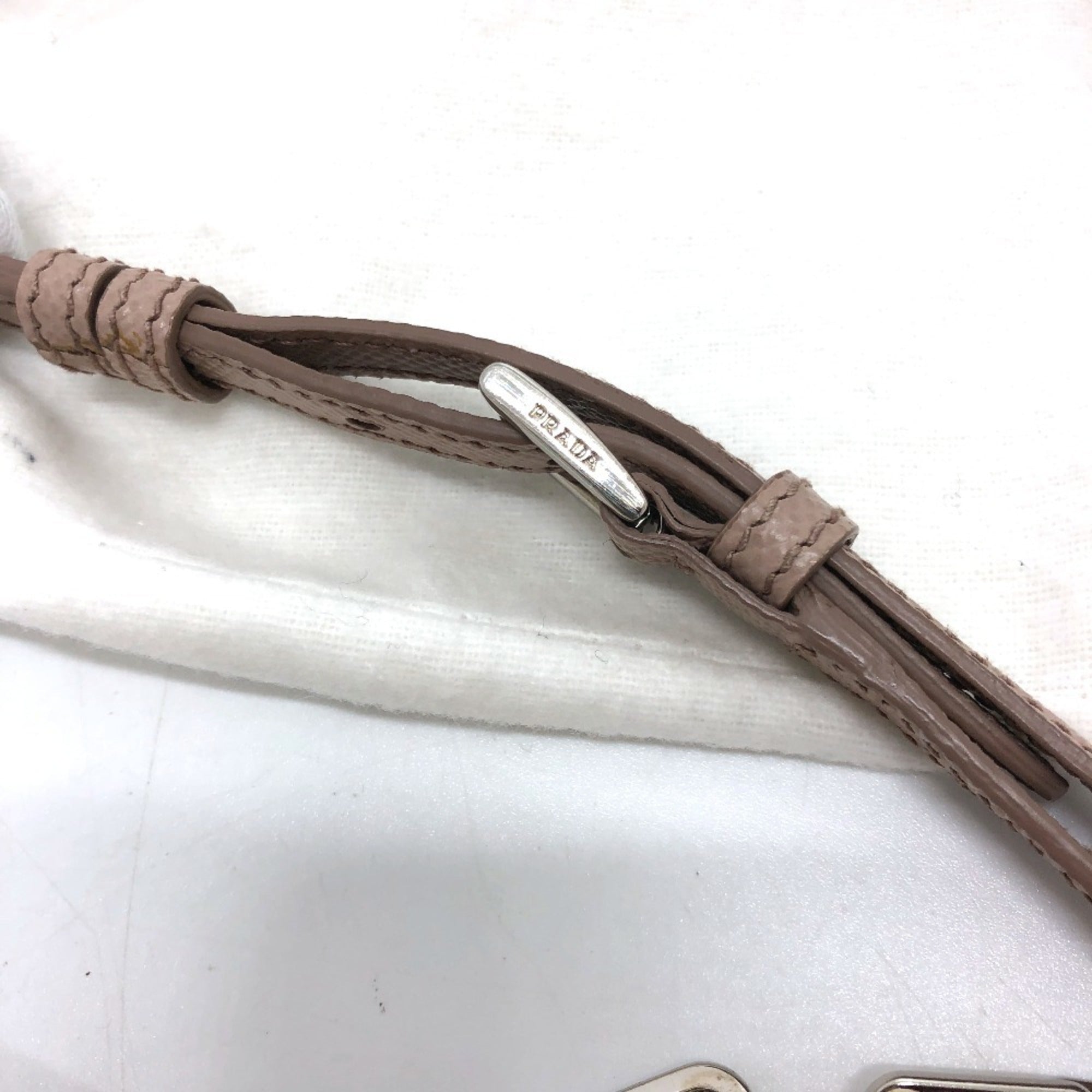Prada Beige Leather Shoulder Bag