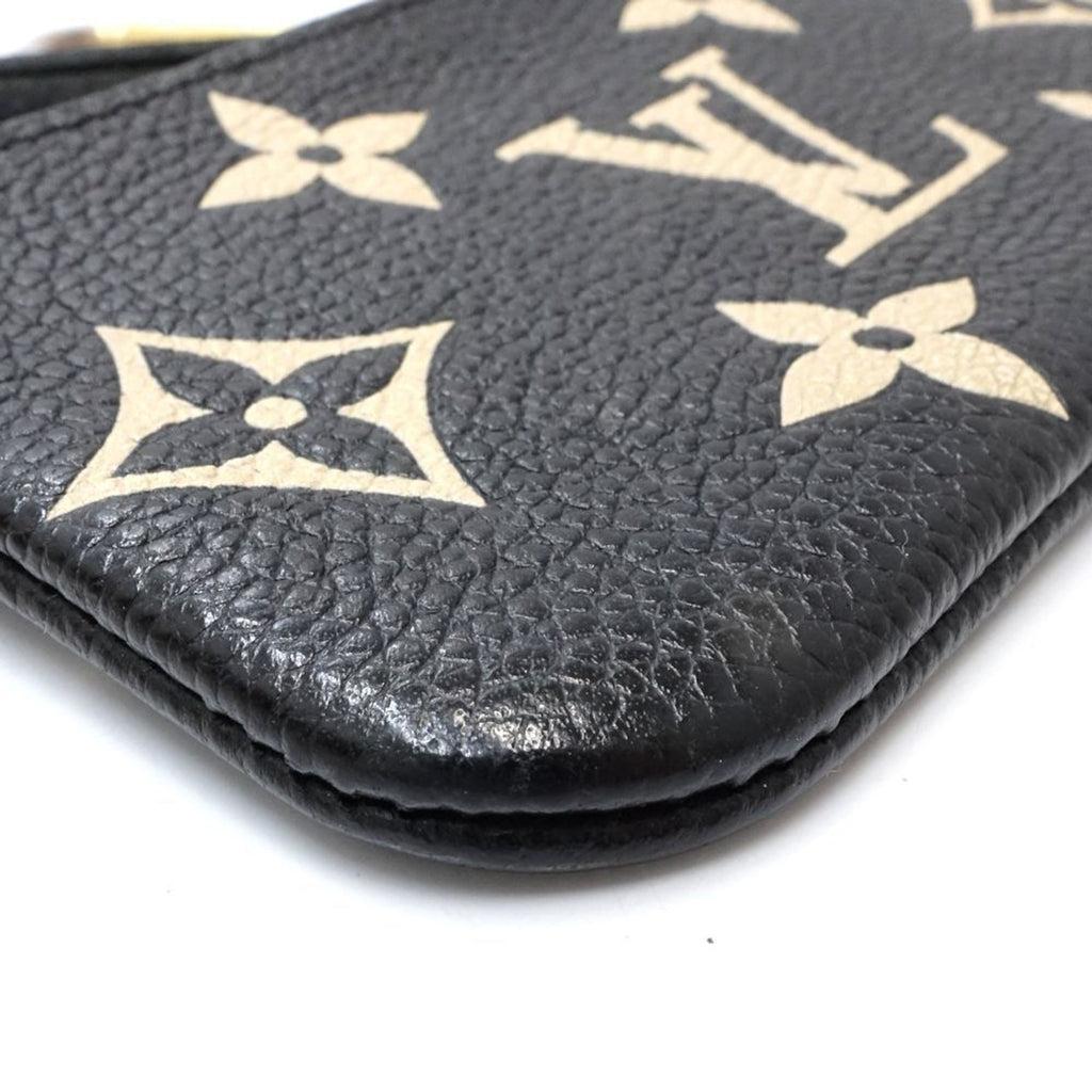 Louis Vuitton Monogram Empreinte Beige Black Leather Coin Purse/Coin Case