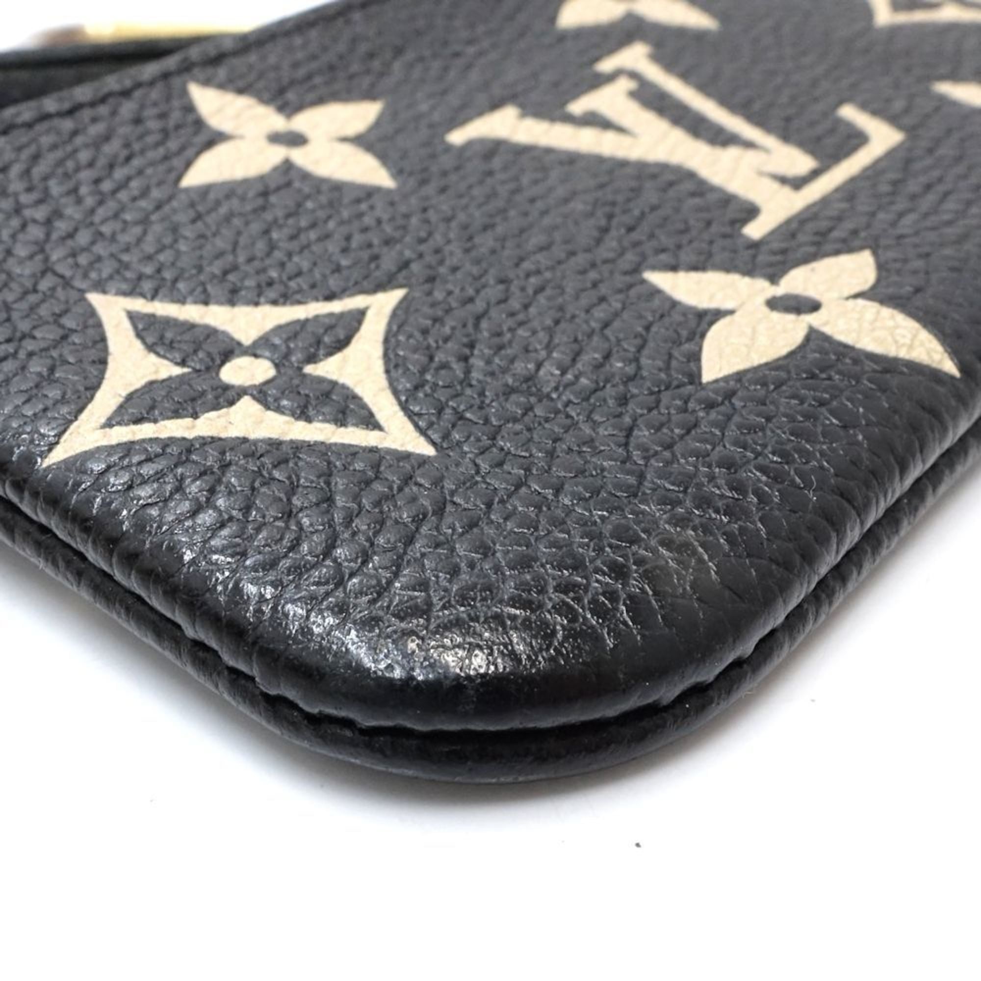Louis Vuitton Monogram Empreinte Beige Black Leather Coin Purse/Coin Case