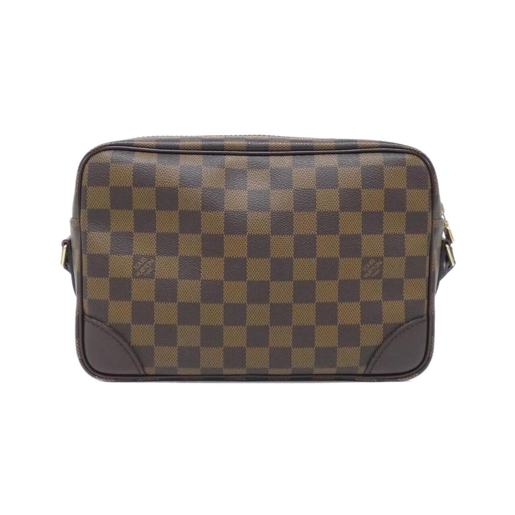 Louis Vuitton Brown Coated Canvas Shoulder Bag