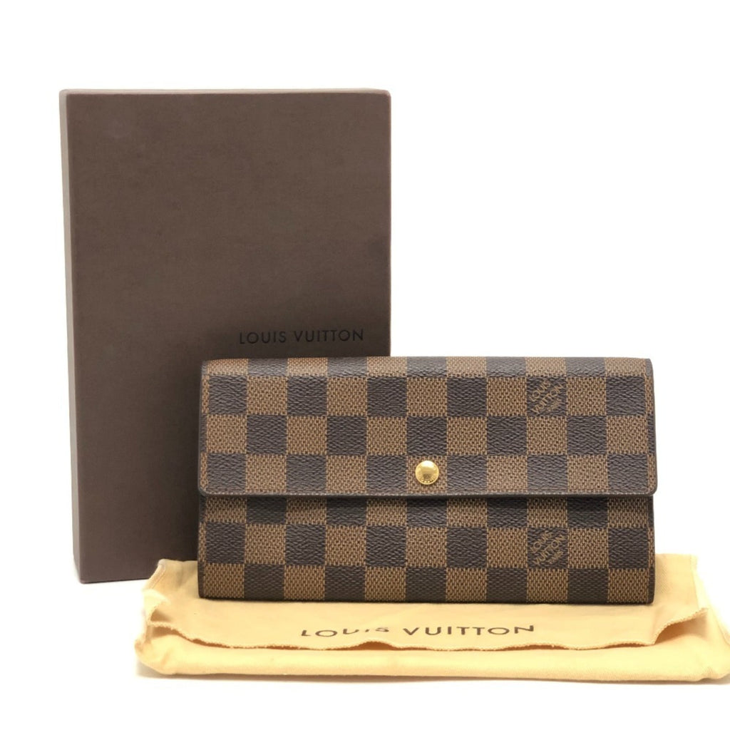 Louis Vuitton Damier Brown Ebene Damier Canvas Long Wallet